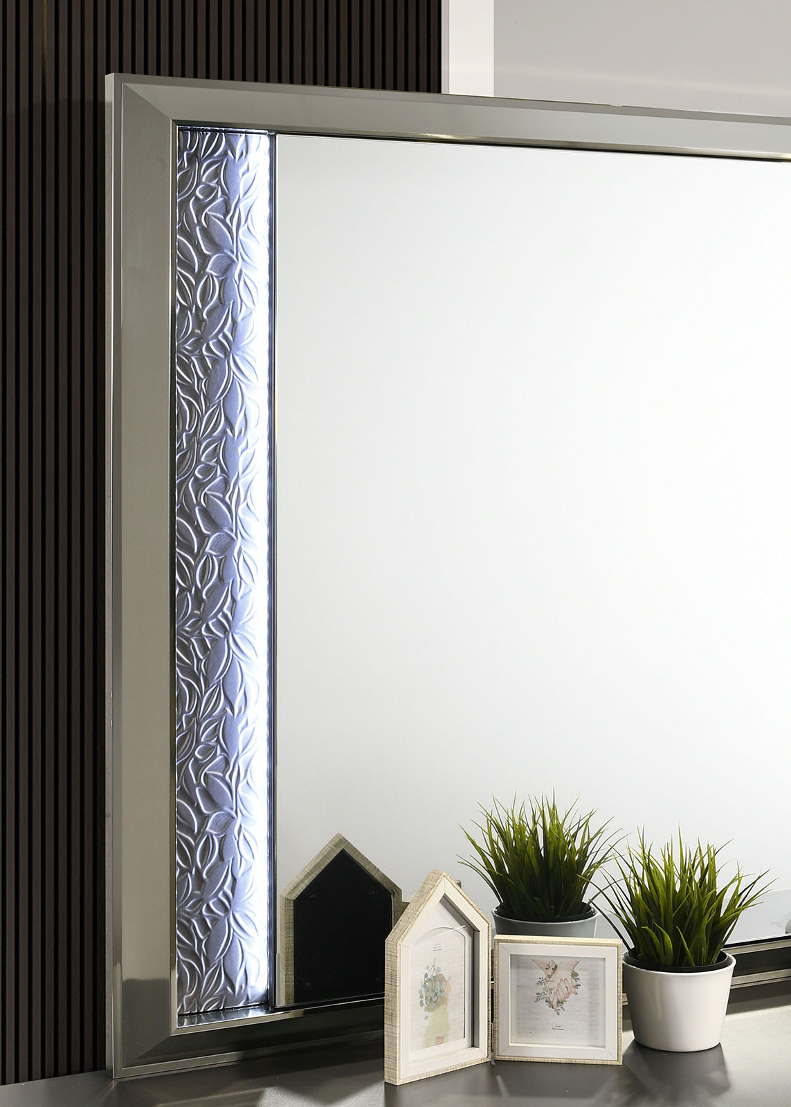 Leyland Dark Gray Mirror (Mirror Only) from Furniture of America - Luna Furniture