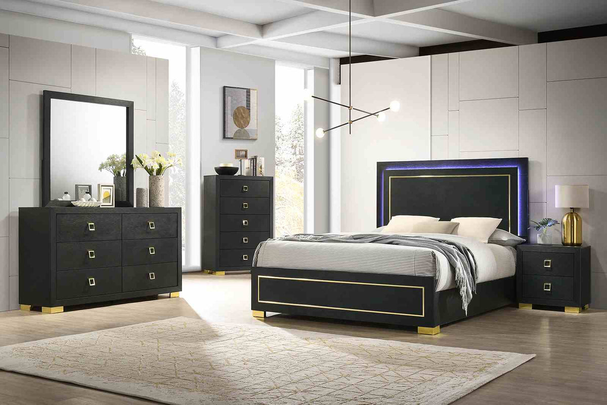 Latimer Black Full Bed from Furniture of America - Luna Furniture