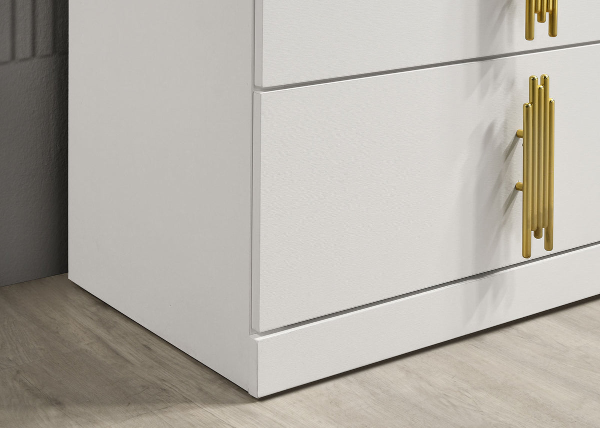 Basildon White/Gold Chest from Furniture of America - Luna Furniture