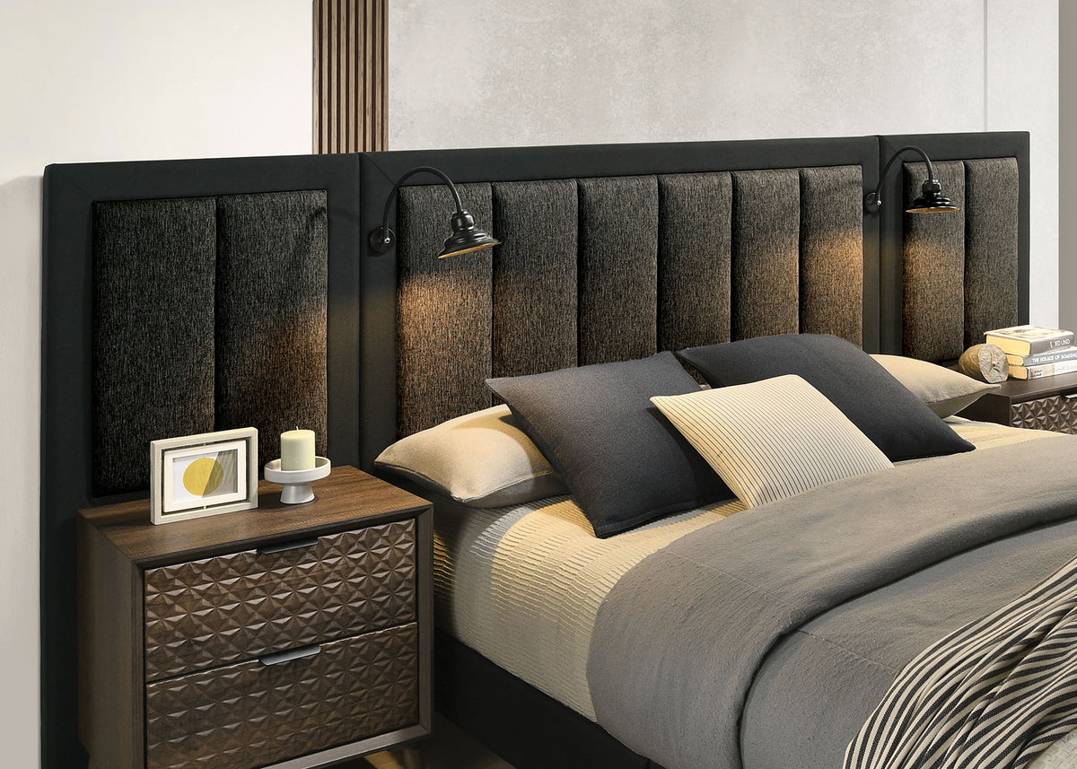 Chalfont Dark Brown King Panel Bed from Furniture of America - Luna Furniture