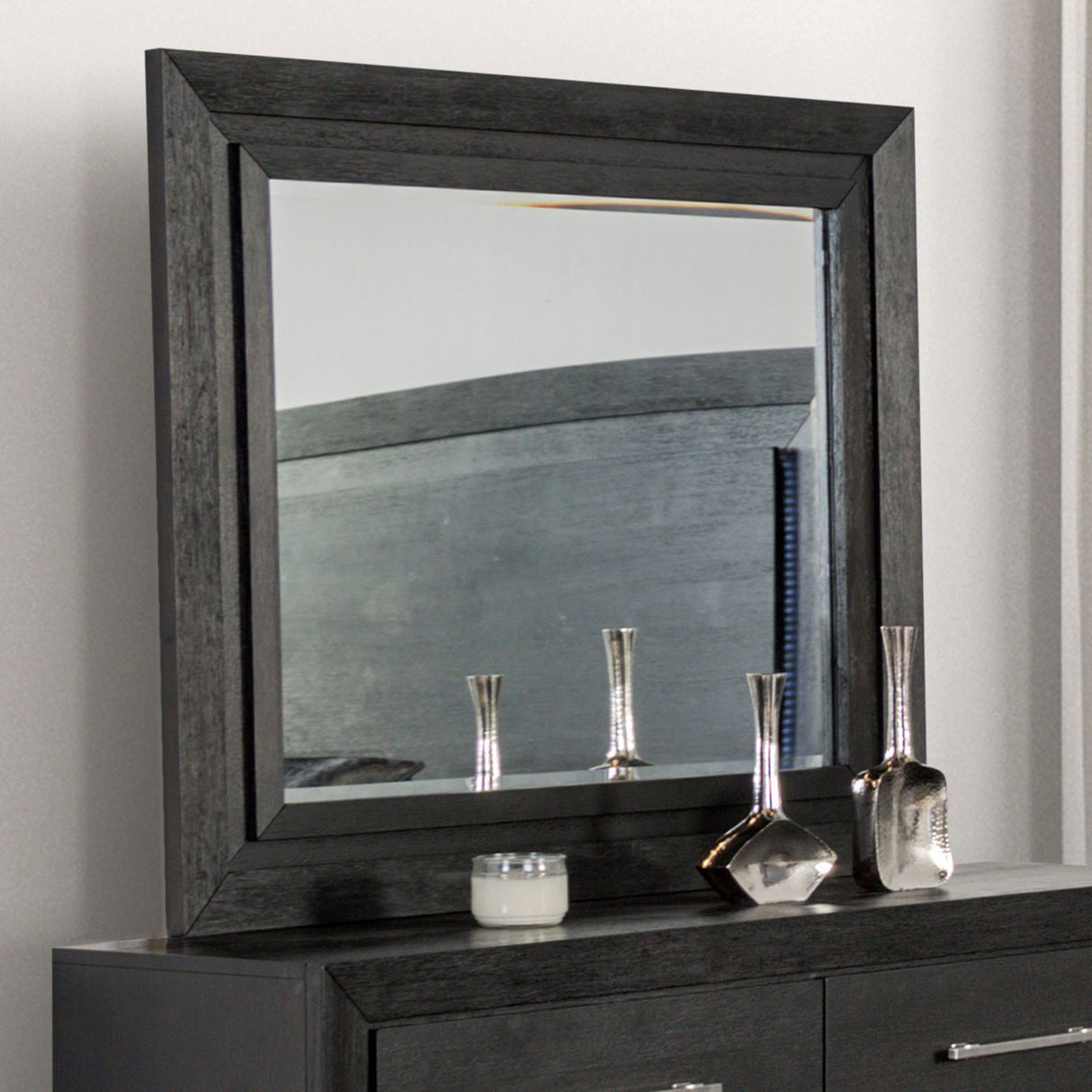 Ashbourne Black Mirror (Mirror Only) from Furniture of America - Luna Furniture