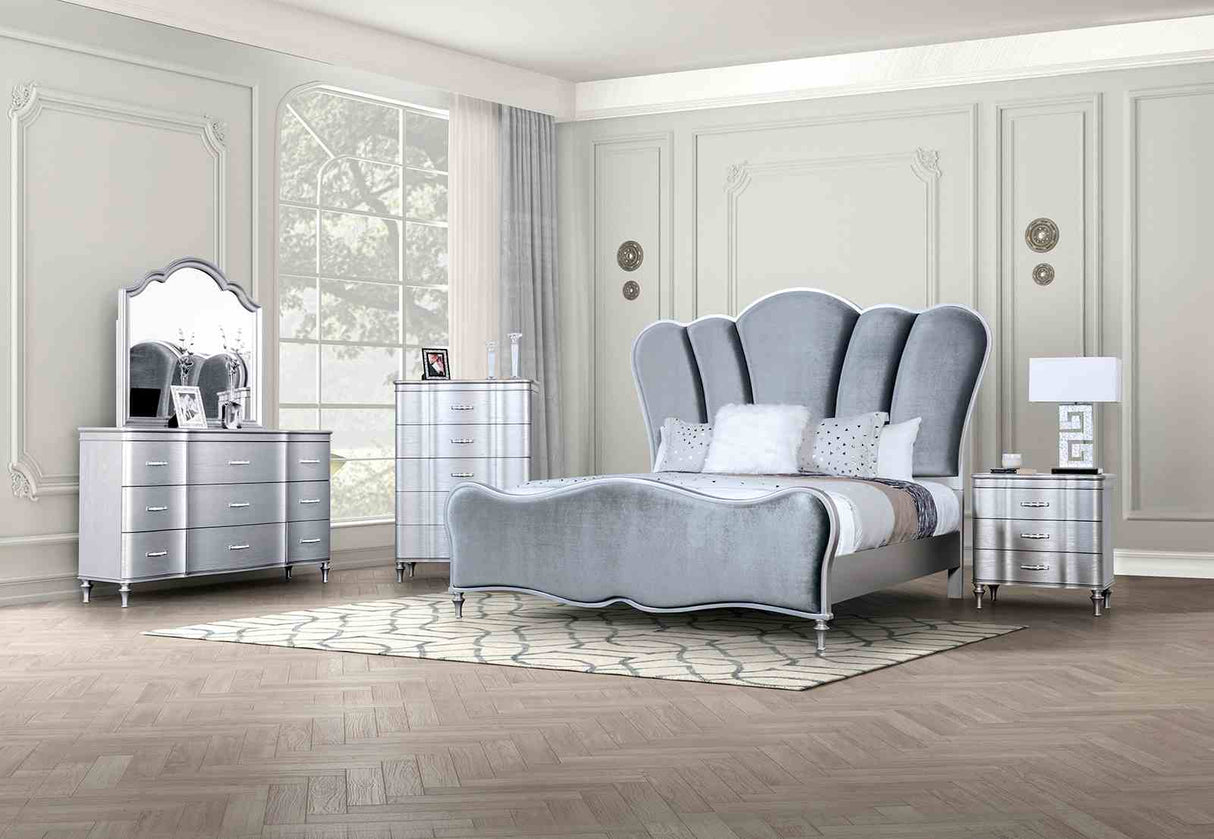 Melodi Parc Silver Mirror (Mirror Only) from Furniture of America - Luna Furniture