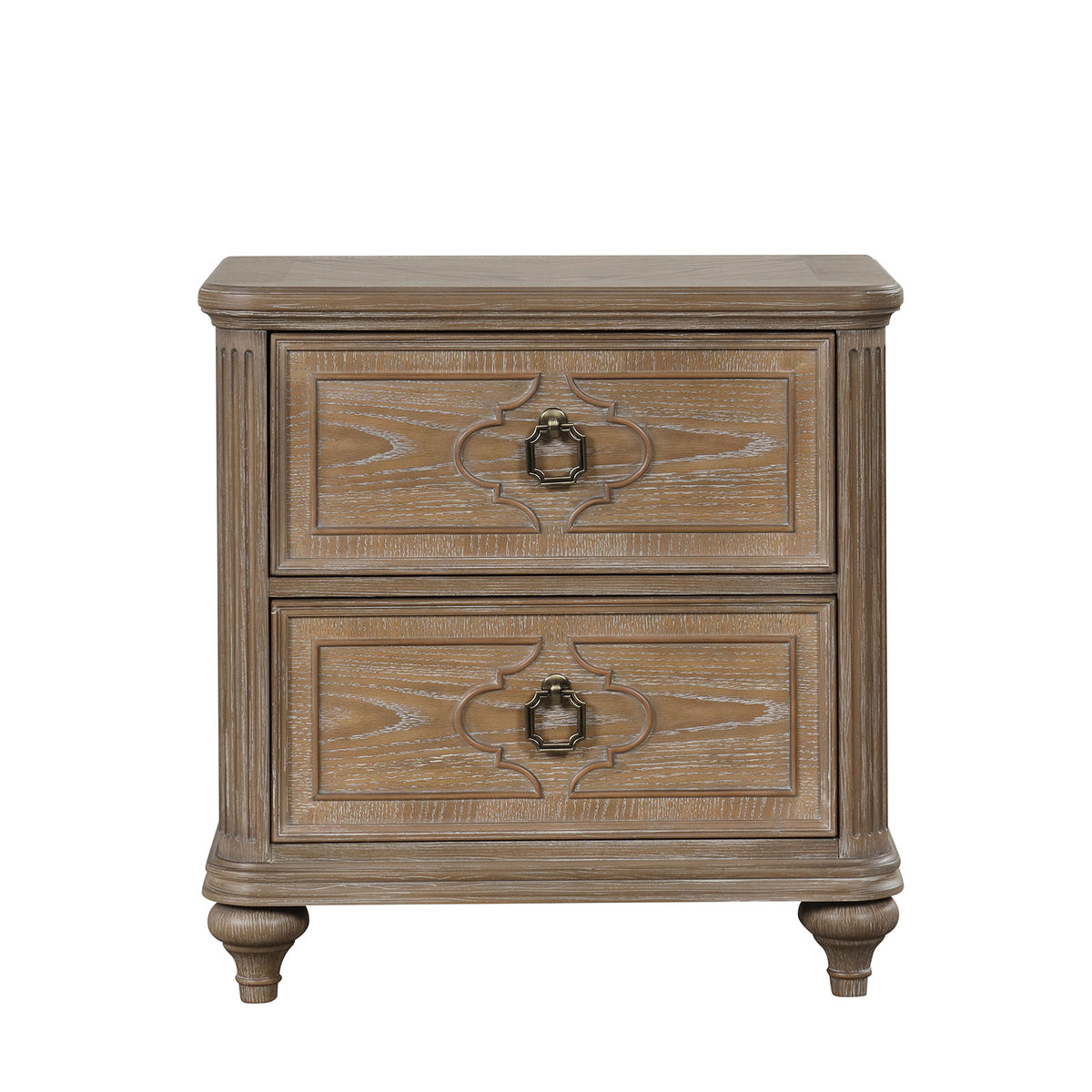 Lyris Rustic Oak Nightstand from Furniture of America - Luna Furniture