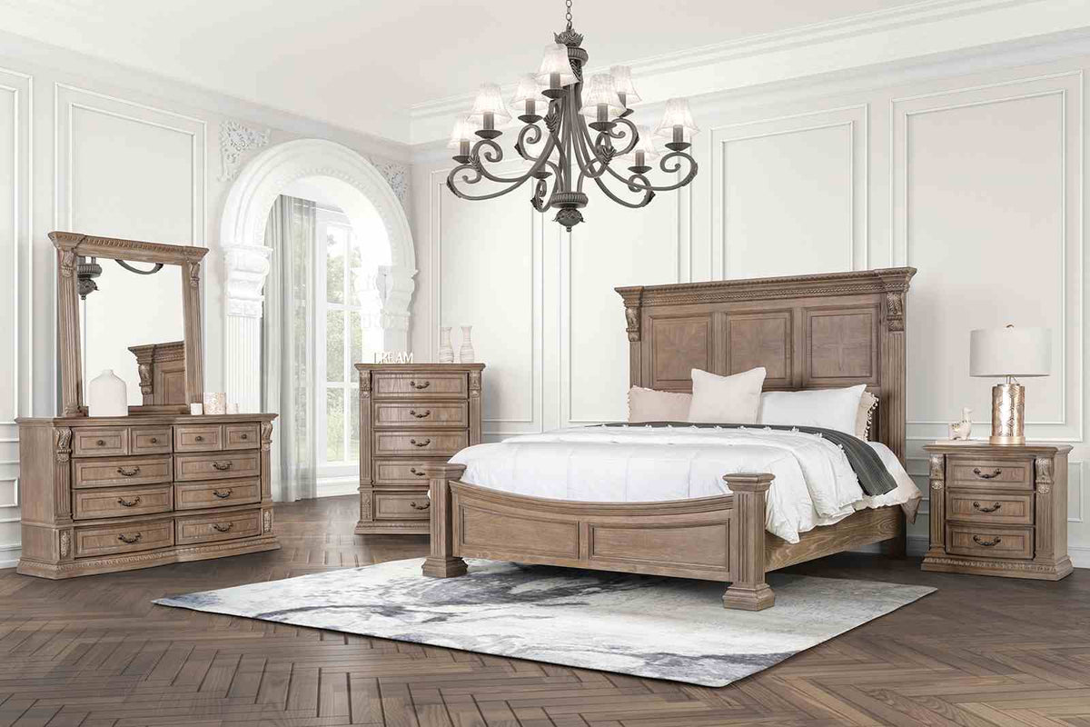 Seven Oaks Weathered Oak Night Stand from Furniture of America - Luna Furniture