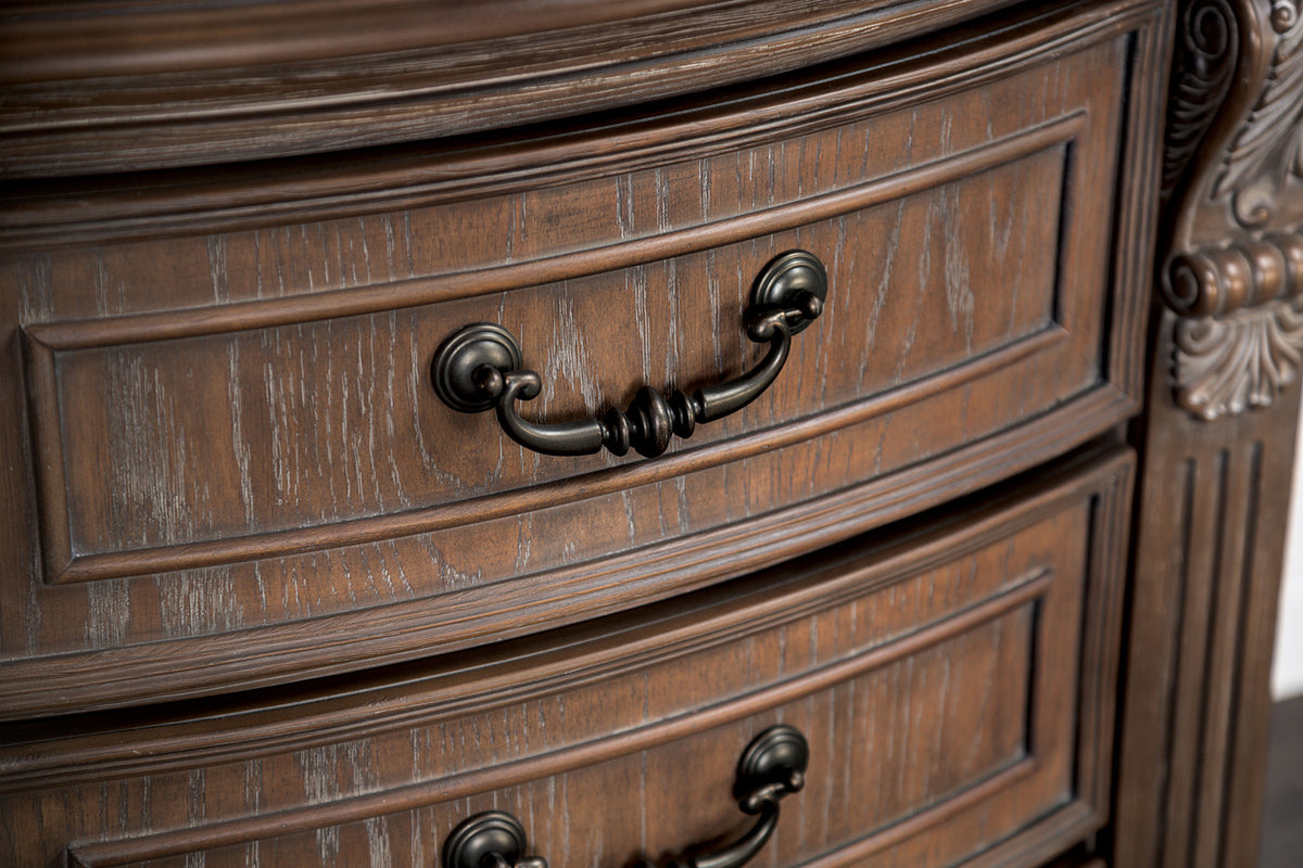 Seven Oaks Weathered Oak Night Stand from Furniture of America - Luna Furniture