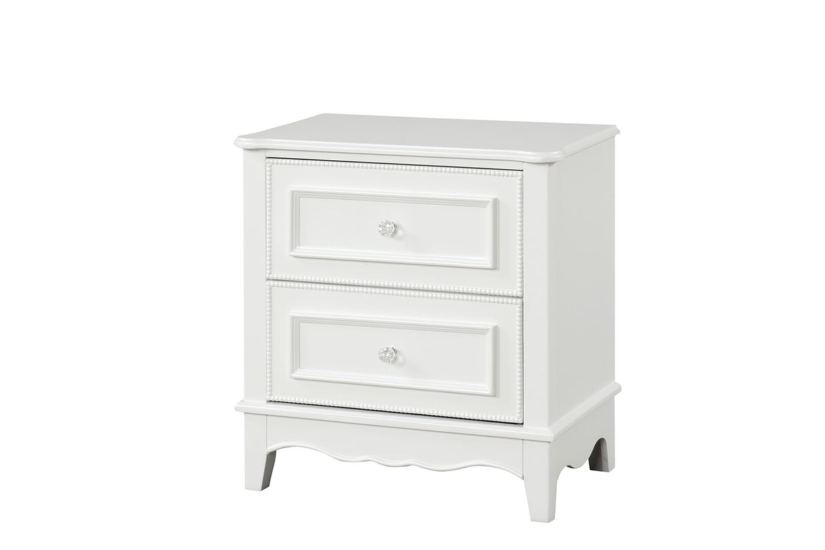 Naucalpan White Nightstand from Furniture of America - Luna Furniture
