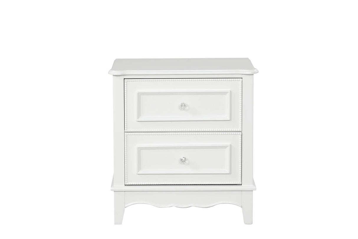 Naucalpan White Nightstand from Furniture of America - Luna Furniture