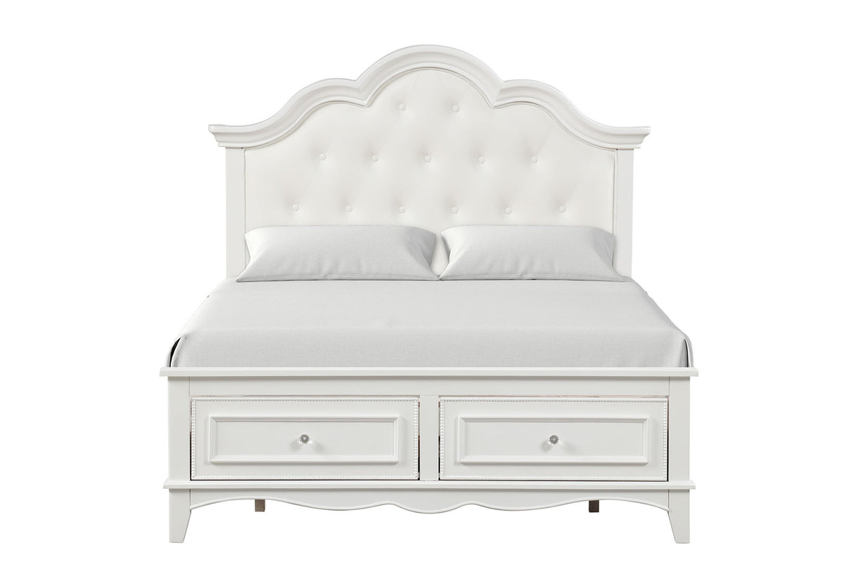 Naucalpan White Queen Bed from Furniture of America - Luna Furniture