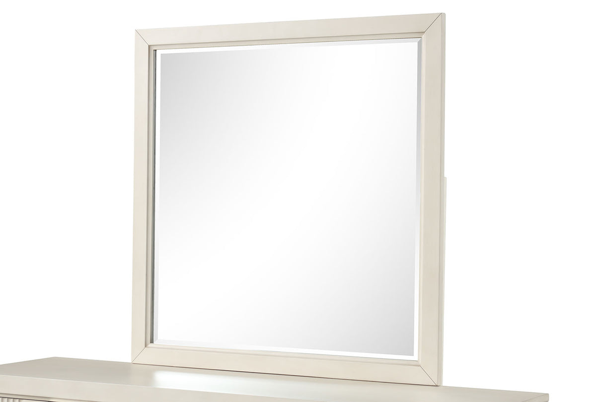 Isadore Antique White Mirror (Mirror Only) from Furniture of America - Luna Furniture