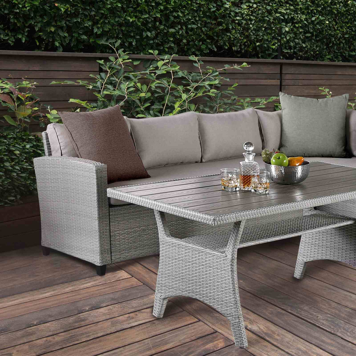 Shonda Gray 5 PC. Patio Dining Set from Furniture of America - Luna Furniture