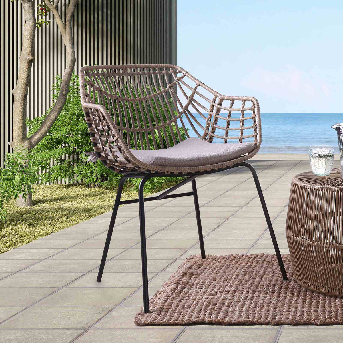 Livana Natural Outdoor Chair from Furniture of America - Luna Furniture