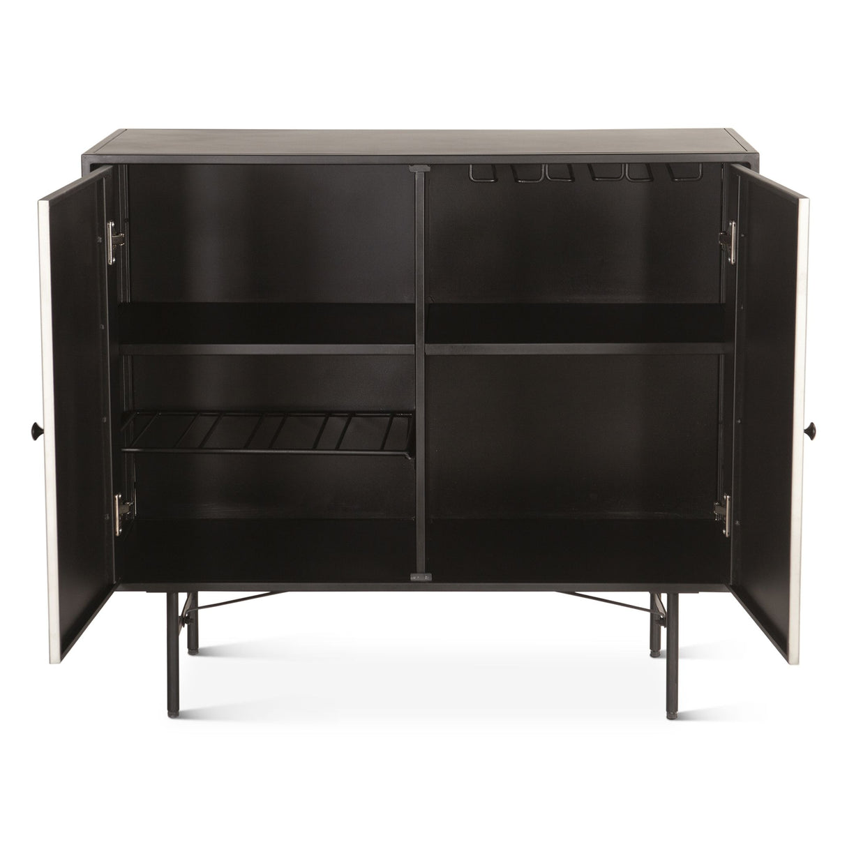 Moab 39" Bar Cabinet in Oxidized Black from Home Trends & Design - Luna Furniture