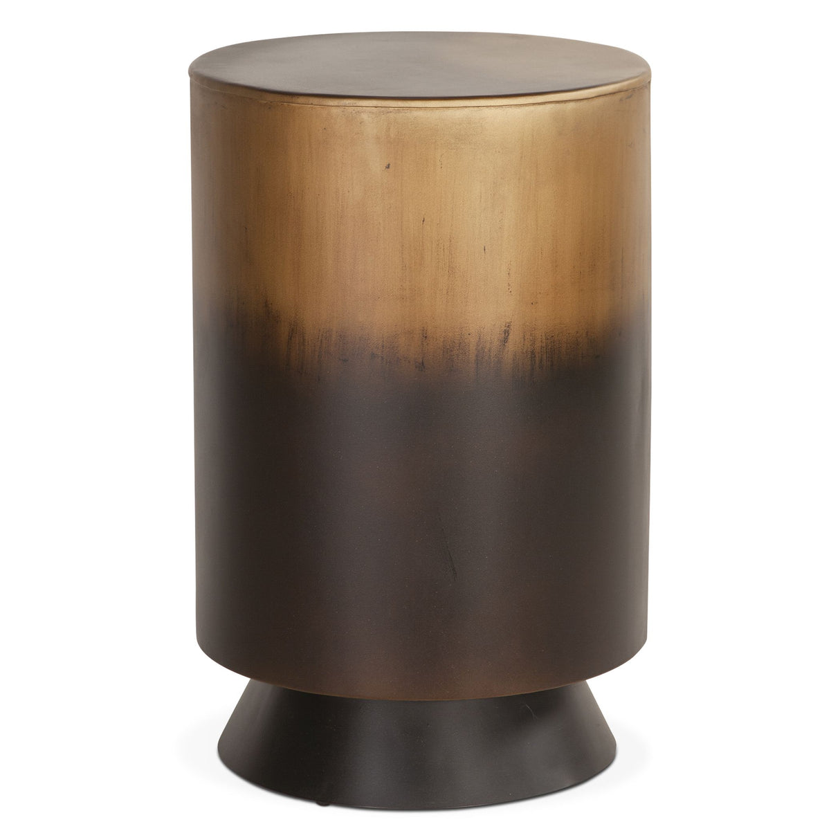 Moab 15" Side Table in Oxidized Brass from Home Trends & Design - Luna Furniture