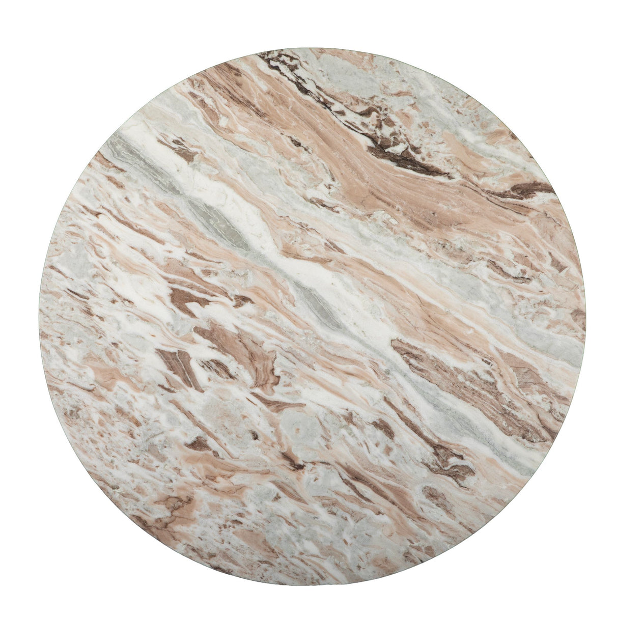 Malibu Antique Gold Sawar Marble Top Round Table from Home Trends & Design - Luna Furniture