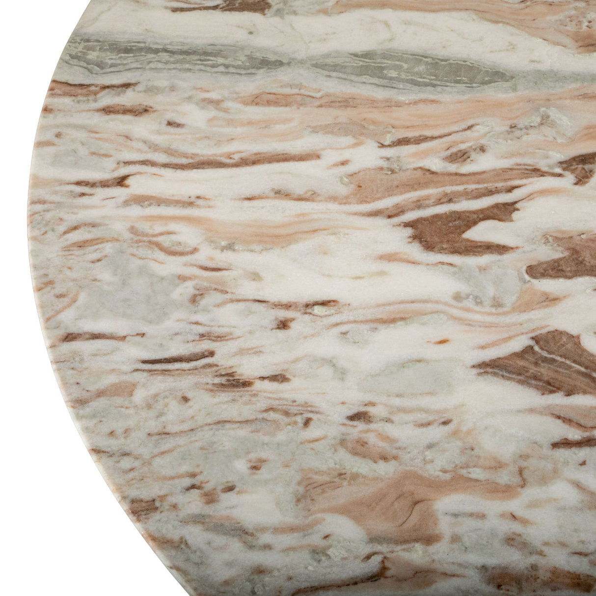 Malibu Antique Gold Sawar Marble Top Round Table from Home Trends & Design - Luna Furniture