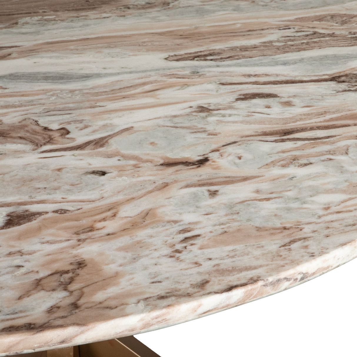 Malibu Antique Gold Sawar Marble Top Round Table from Home Trends & Design - Luna Furniture