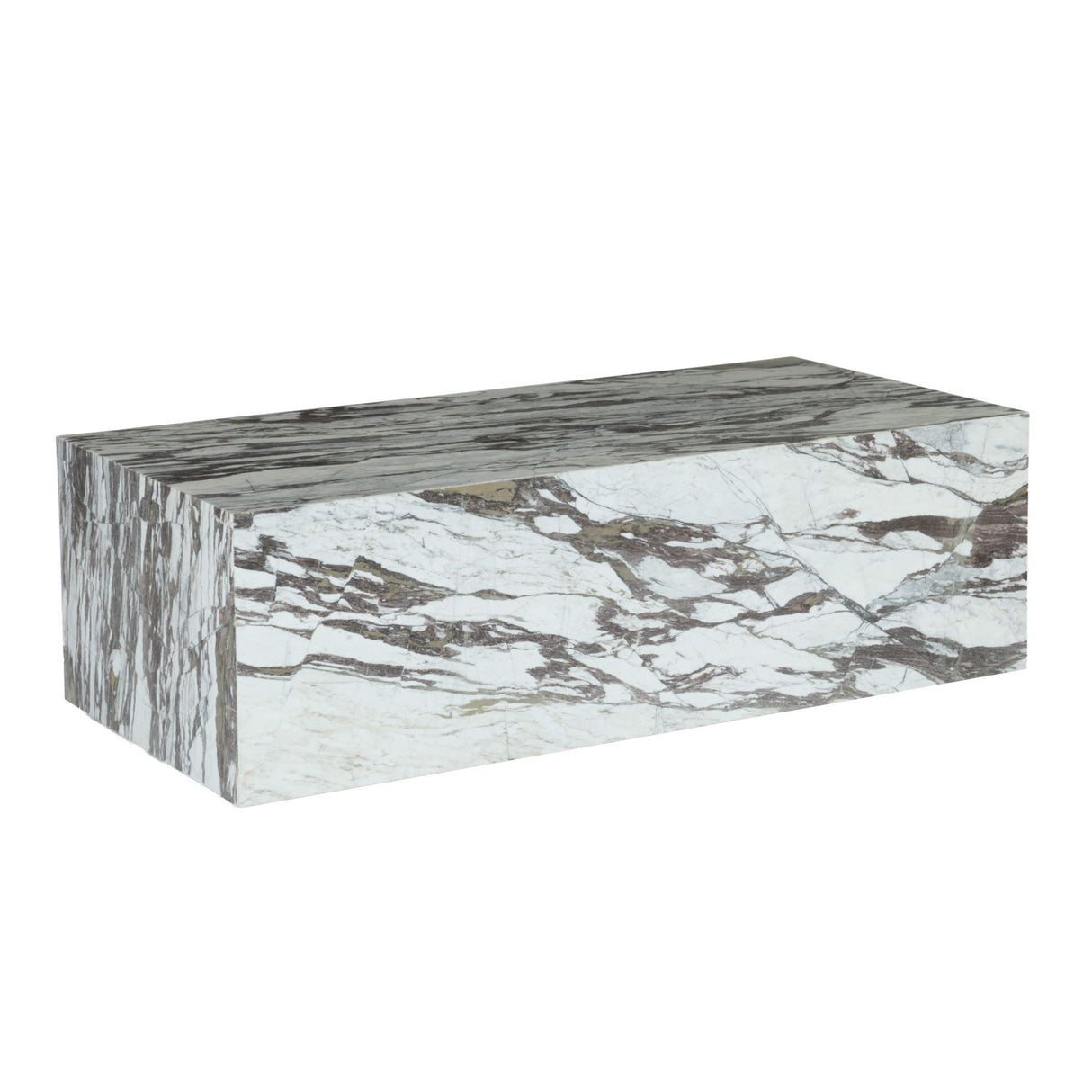 Nile 48" Drum Coffee Table in Calacatta Viola Marble from Home Trends & Design - Luna Furniture
