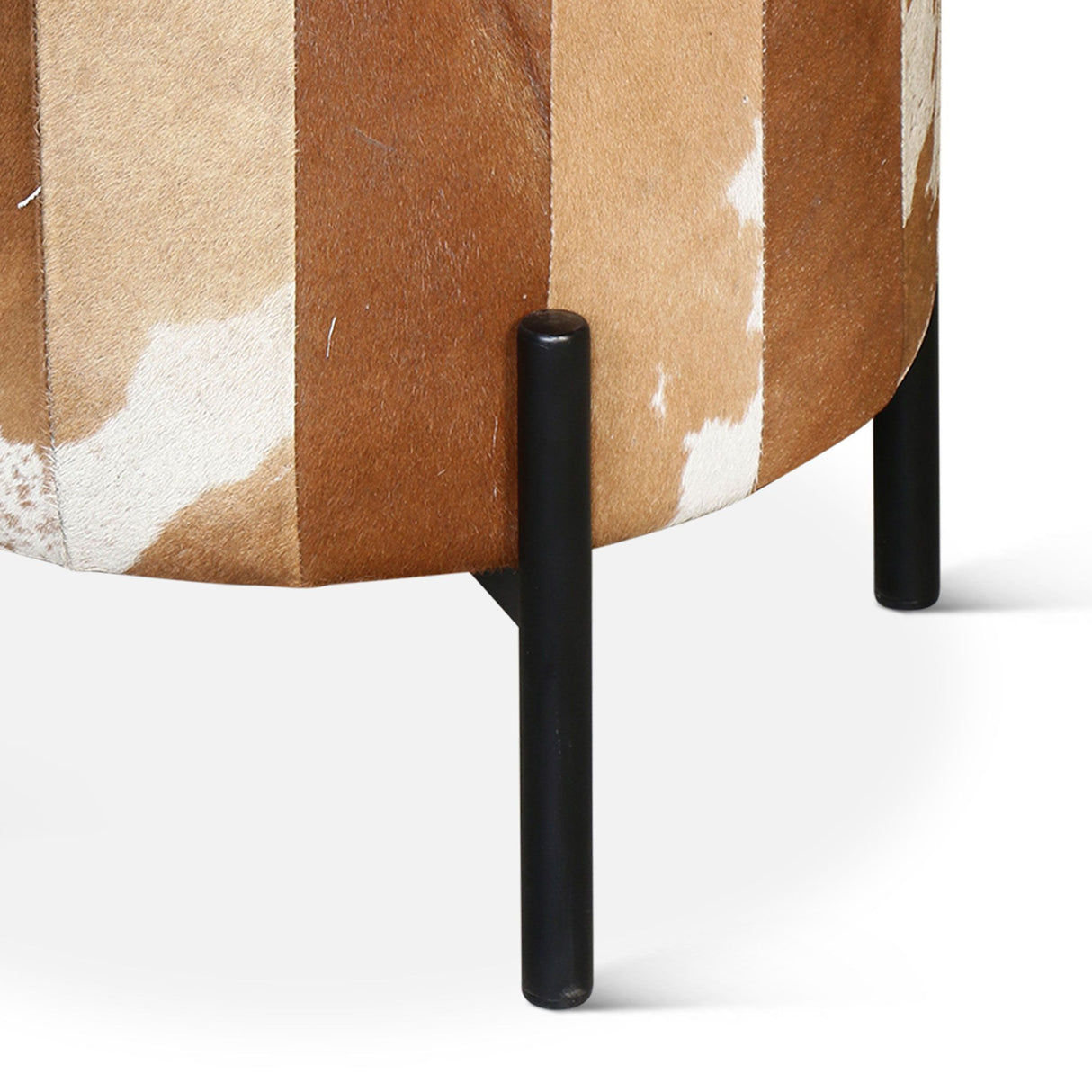 Nola 20" Stool in Brown Hair on Hide from Home Trends & Design - Luna Furniture