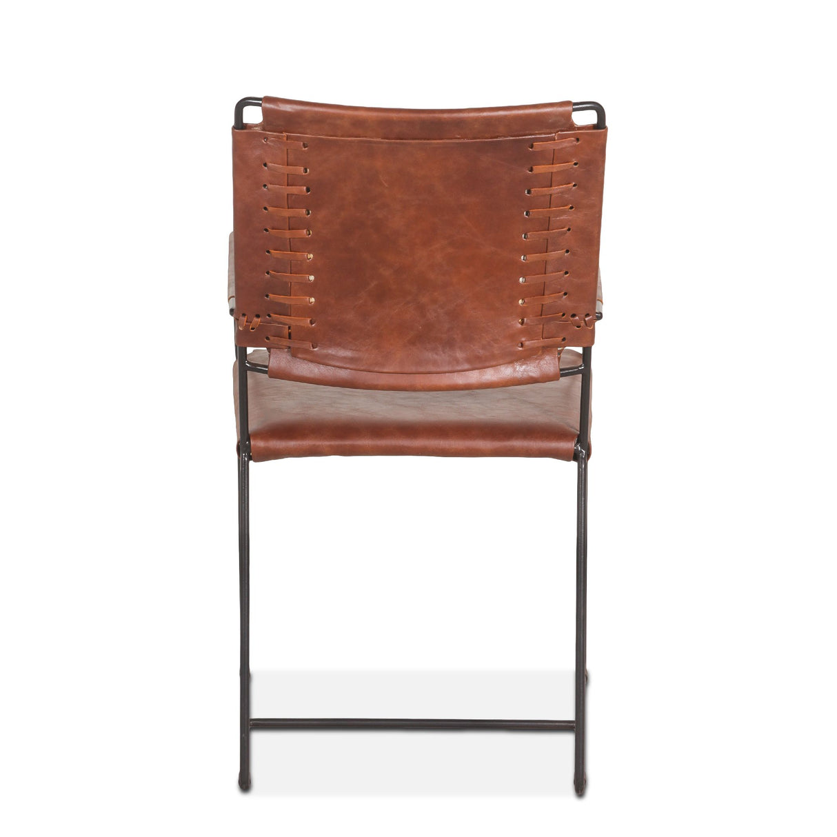 New York 20" Dining Armchair in Tobacco Leather from Home Trends & Design - Luna Furniture