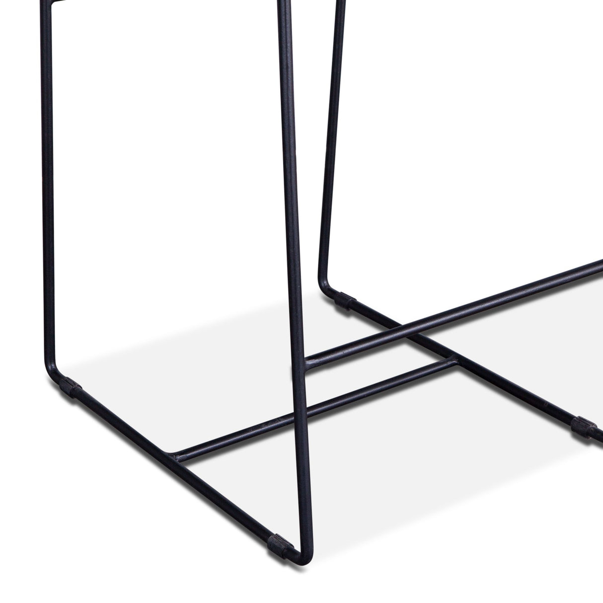 New York 17" Counter Chair in Chocolate Top Grain Leather and Iron from Home Trends & Design - Luna Furniture