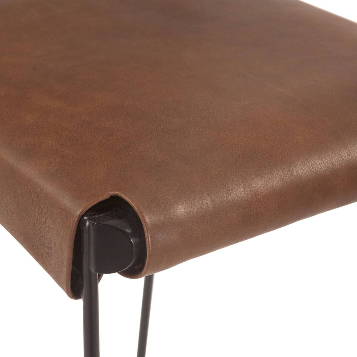 New York 18" Counter Chair in Brown Buffalo Leather and Iron from Home Trends & Design - Luna Furniture