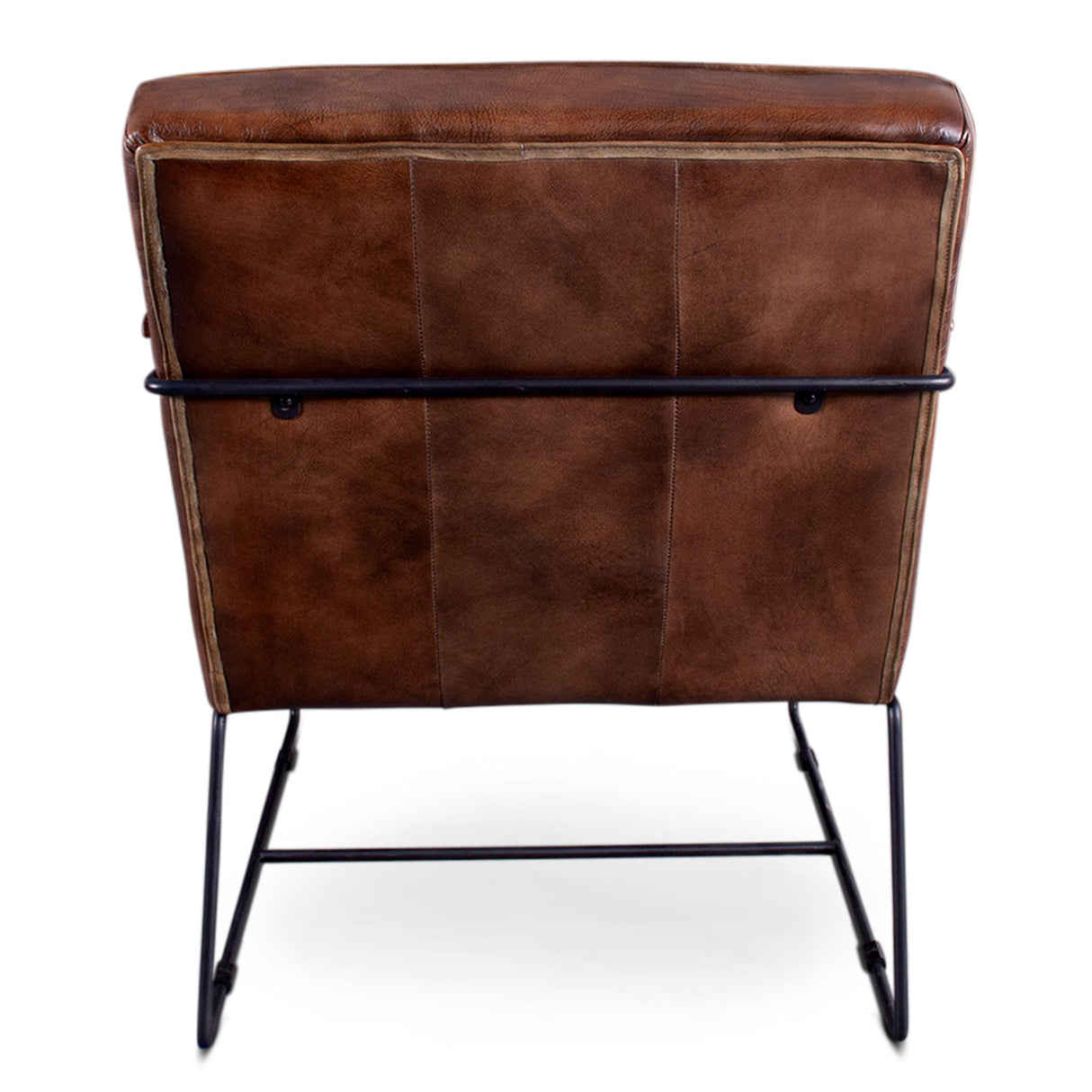 New York Tony Accent Chair in Antique Whiskey Leather from Home Trends & Design - Luna Furniture