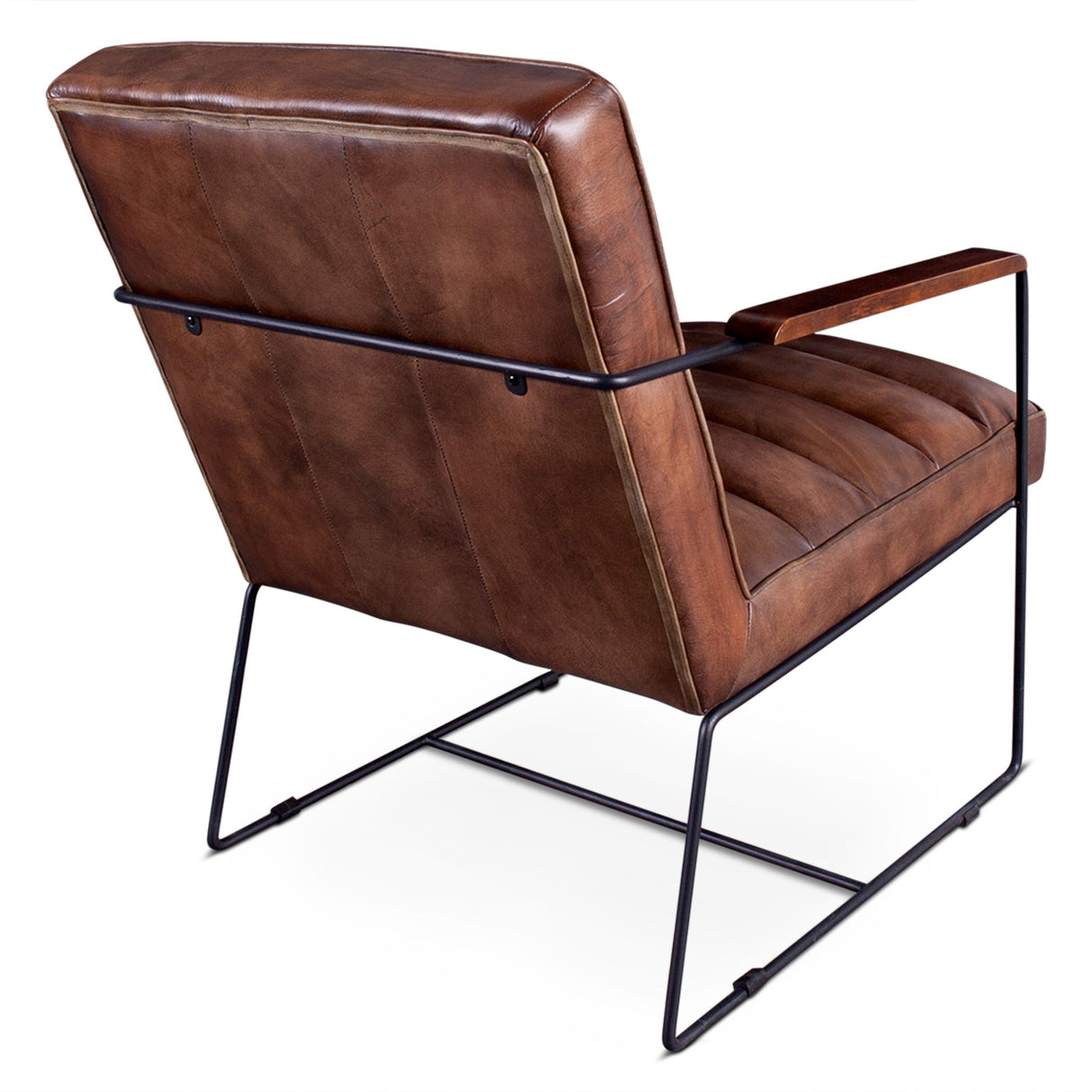 New York Tony Accent Chair in Antique Whiskey Leather from Home Trends & Design - Luna Furniture