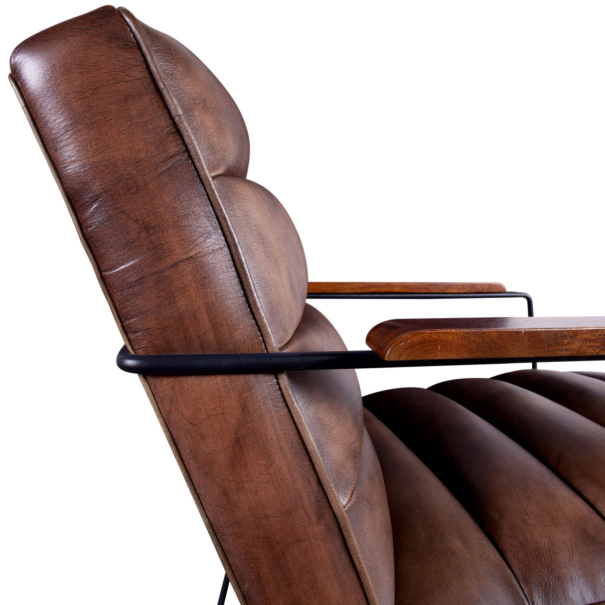 New York Tony Accent Chair in Antique Whiskey Leather from Home Trends & Design - Luna Furniture