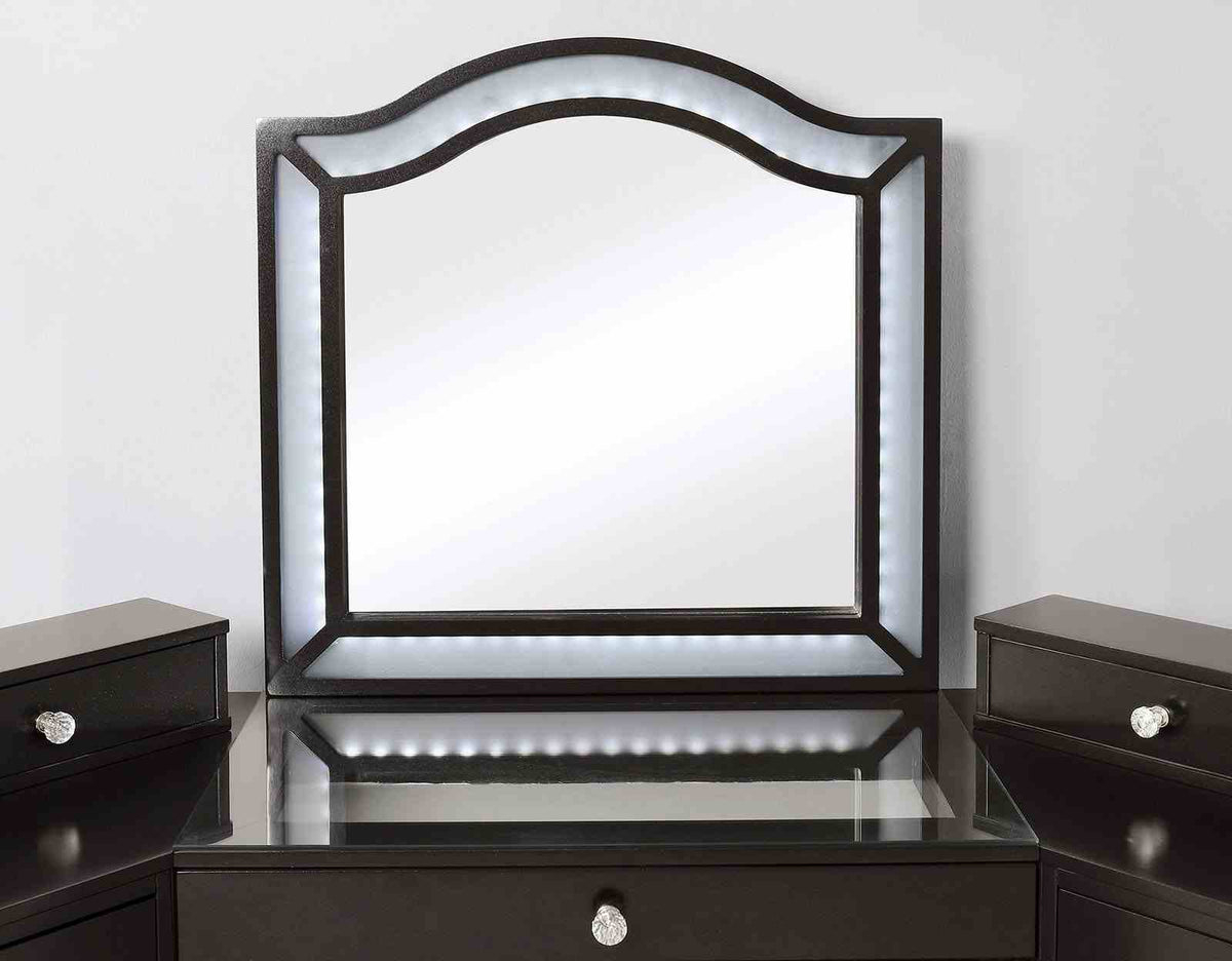Tracie Obsidian Gray Vanity Set from Furniture of America - Luna Furniture