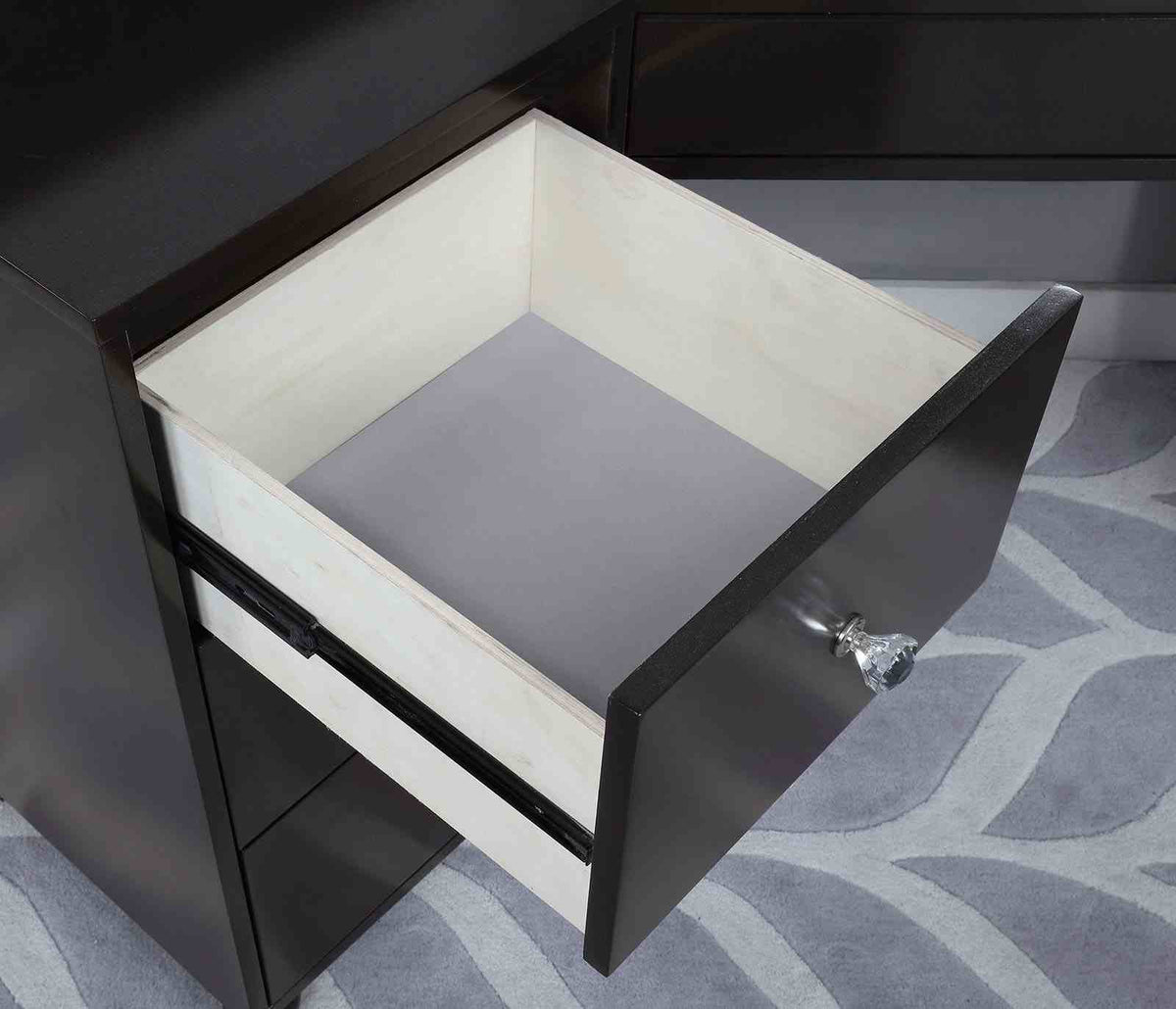 Tracie Obsidian Gray Vanity Set from Furniture of America - Luna Furniture