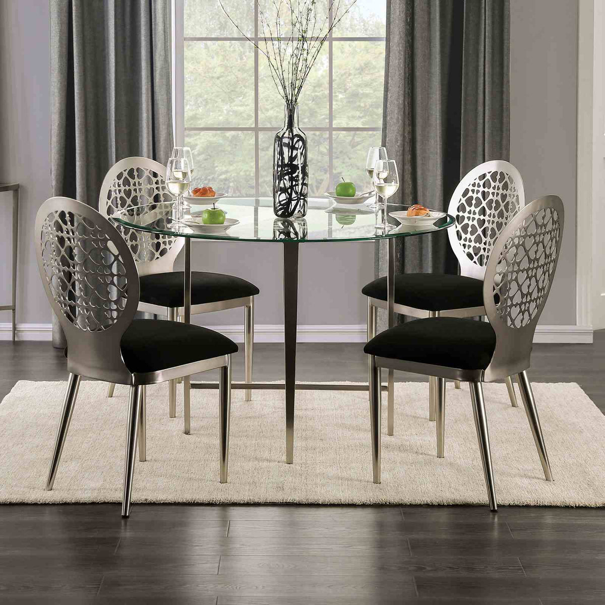 Cilegon White Side Chair from Furniture of America - Luna Furniture
