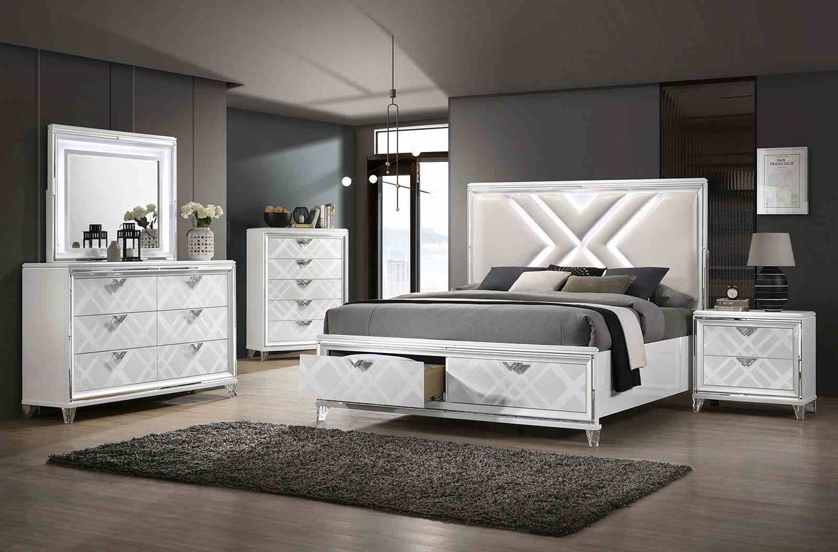 Emmeline White Night Stand from Furniture of America - Luna Furniture