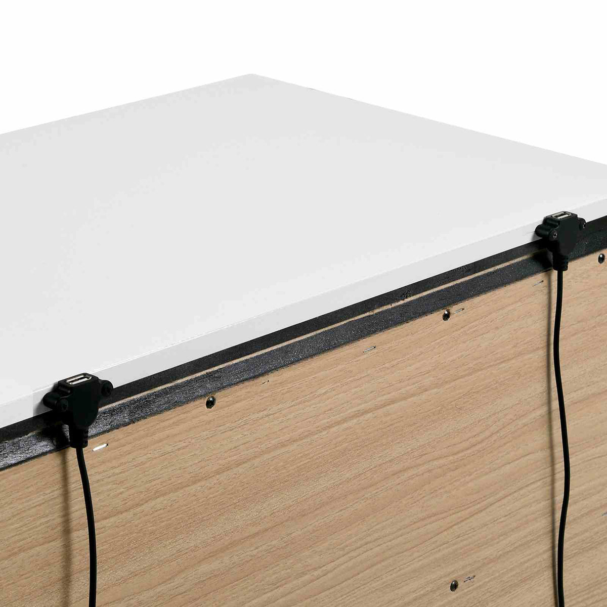 Birsfelden White/Metallic Gray Night Stand from Furniture of America - Luna Furniture
