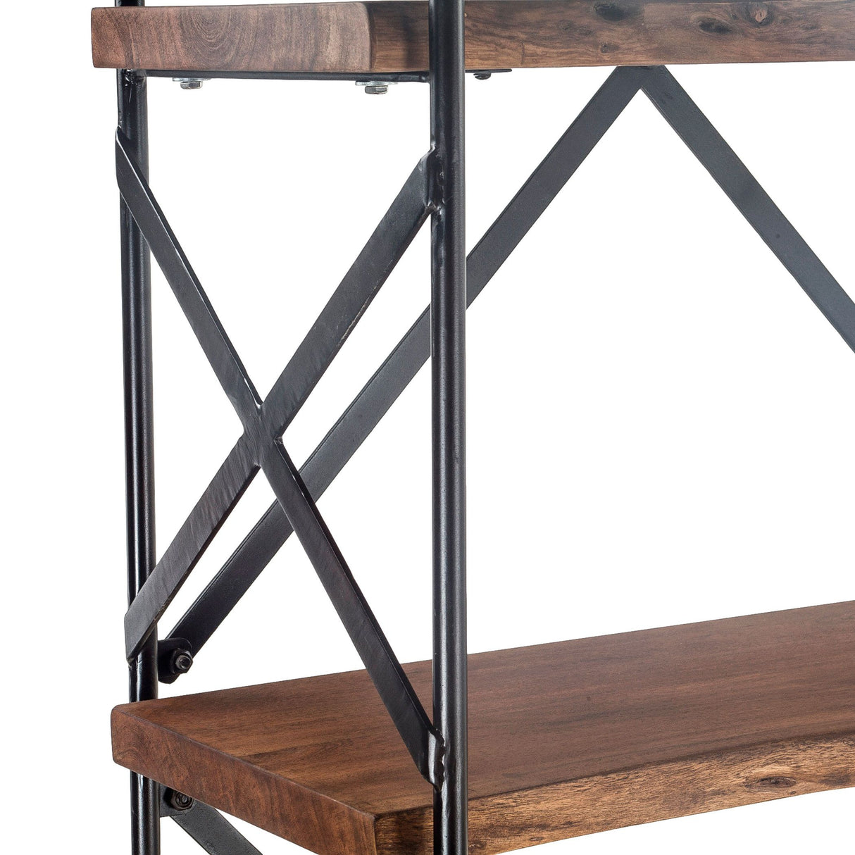 Organic Forge 34" Tall Bookshelf in Raw Walnut from Home Trends & Design - Luna Furniture