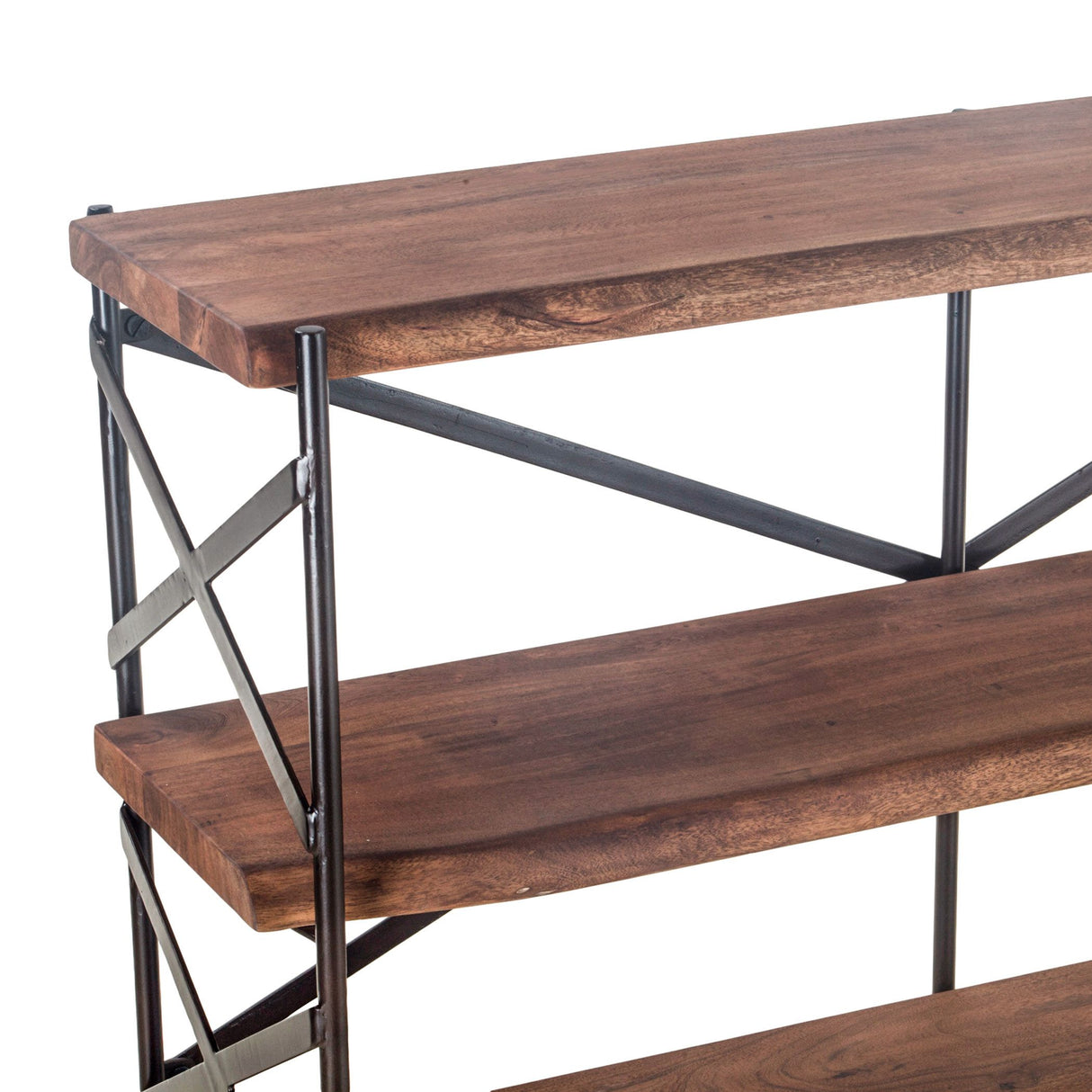 Organic Forge 56" Wide Bookshelf in Raw Walnut from Home Trends & Design - Luna Furniture