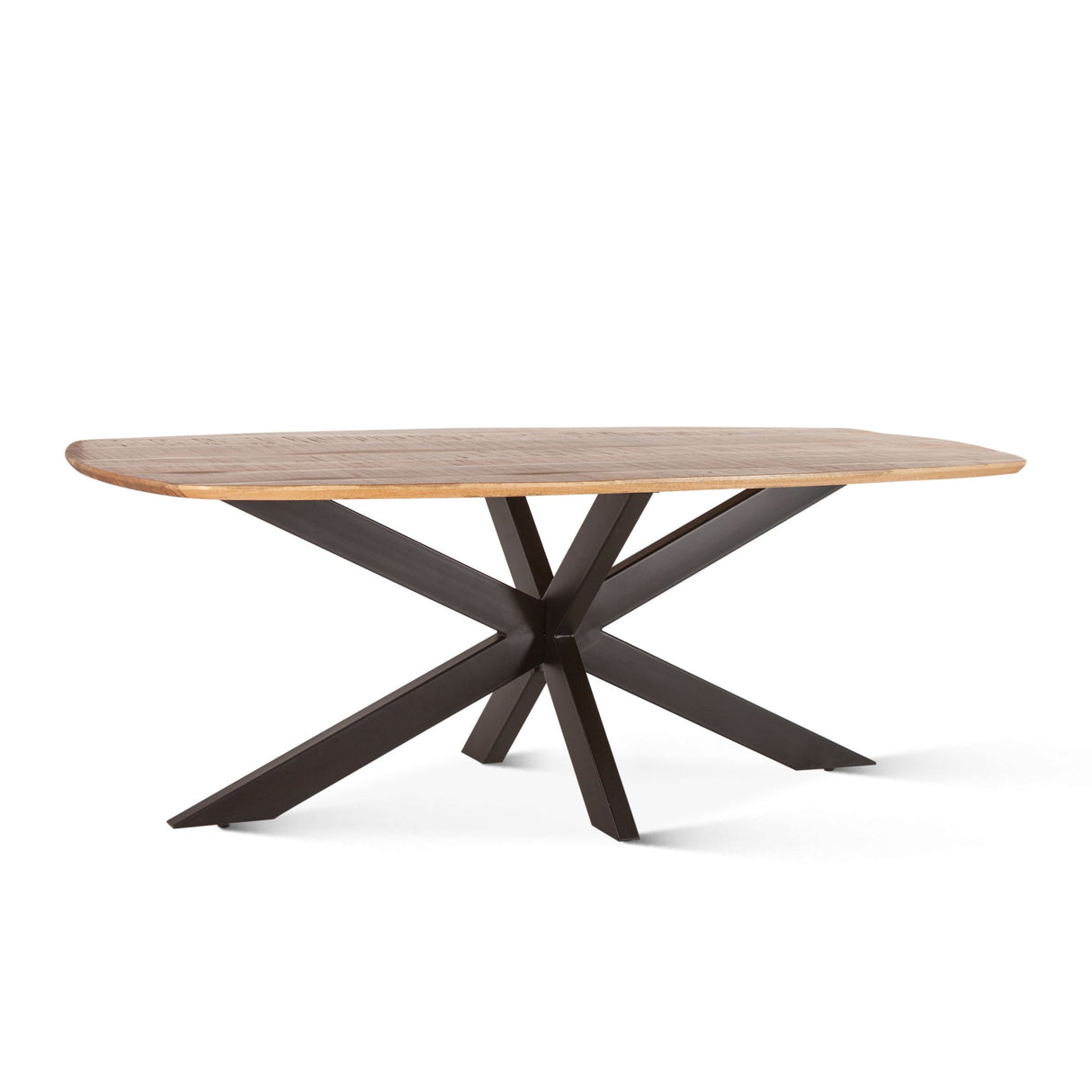 Rapallo 82" Dining Table in Natural Mango Wood and Iron from Home Trends & Design - Luna Furniture