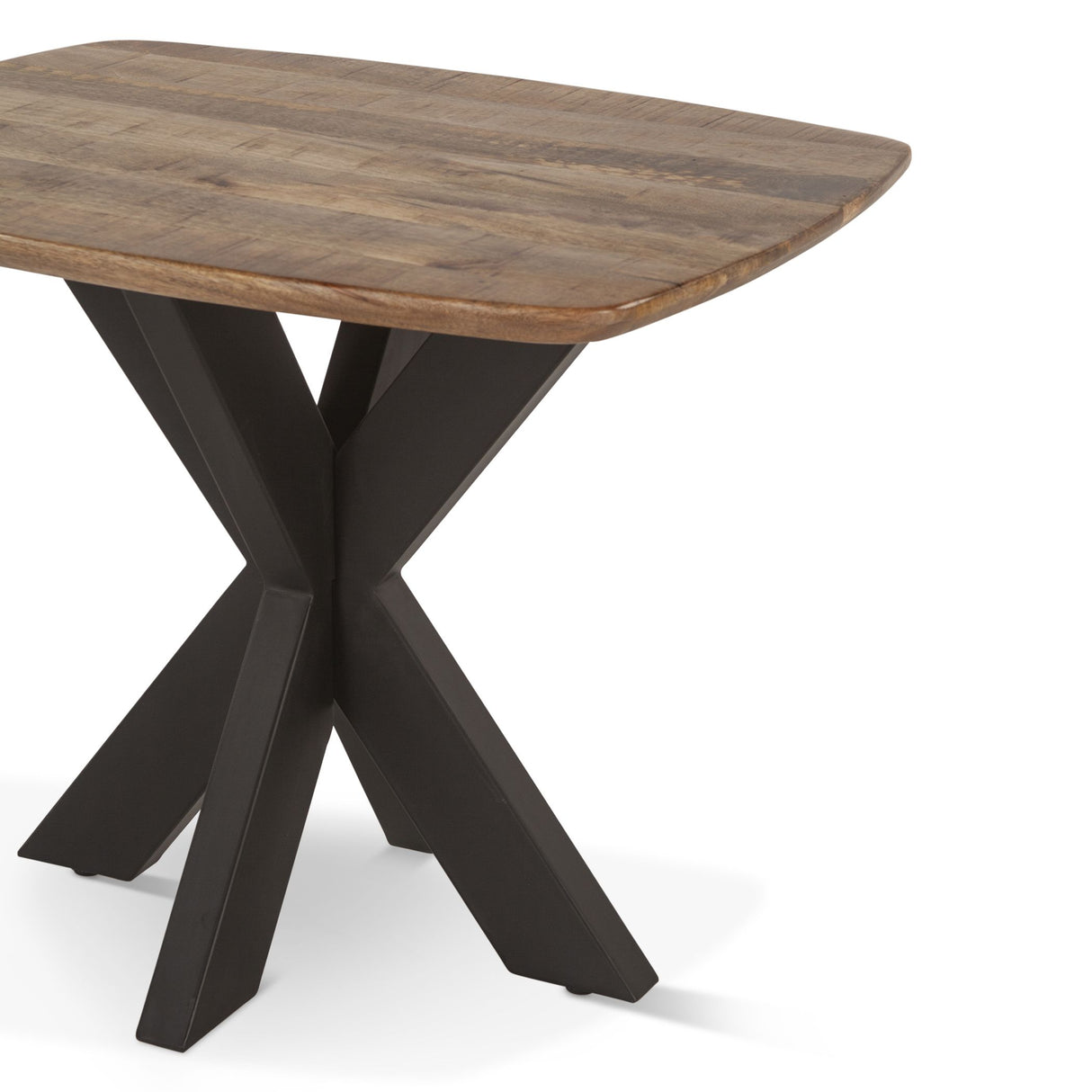 Rapallo 28" Side Table in Natural Mango Wood and Iron from Home Trends & Design - Luna Furniture