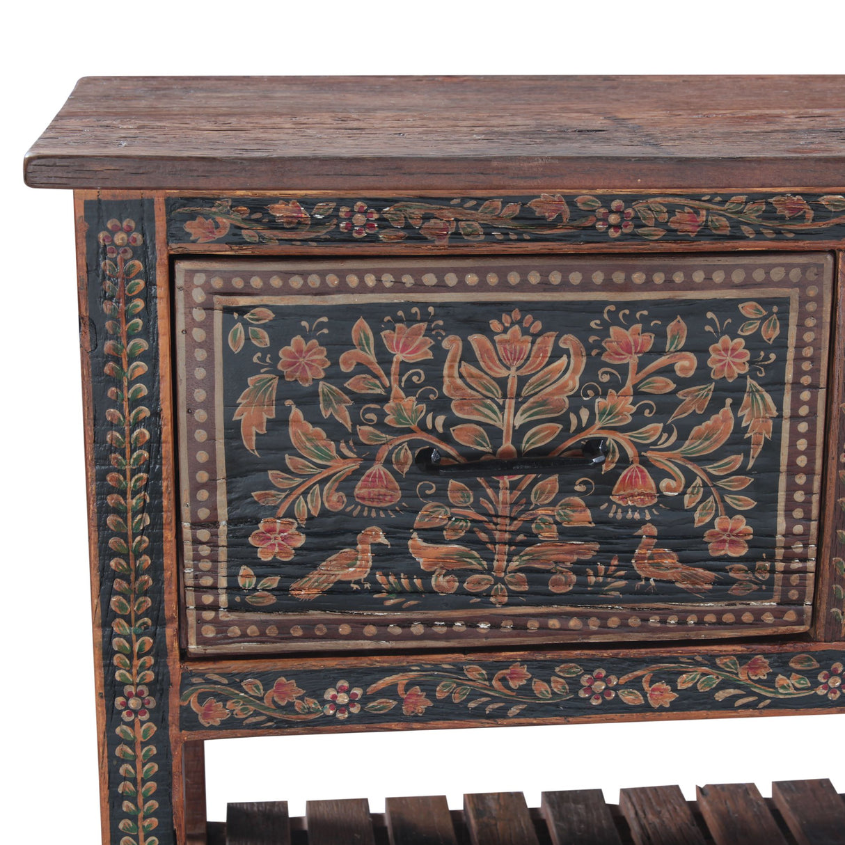 Rustic Roots 47" Hand Painted Console Table with Three Drawers