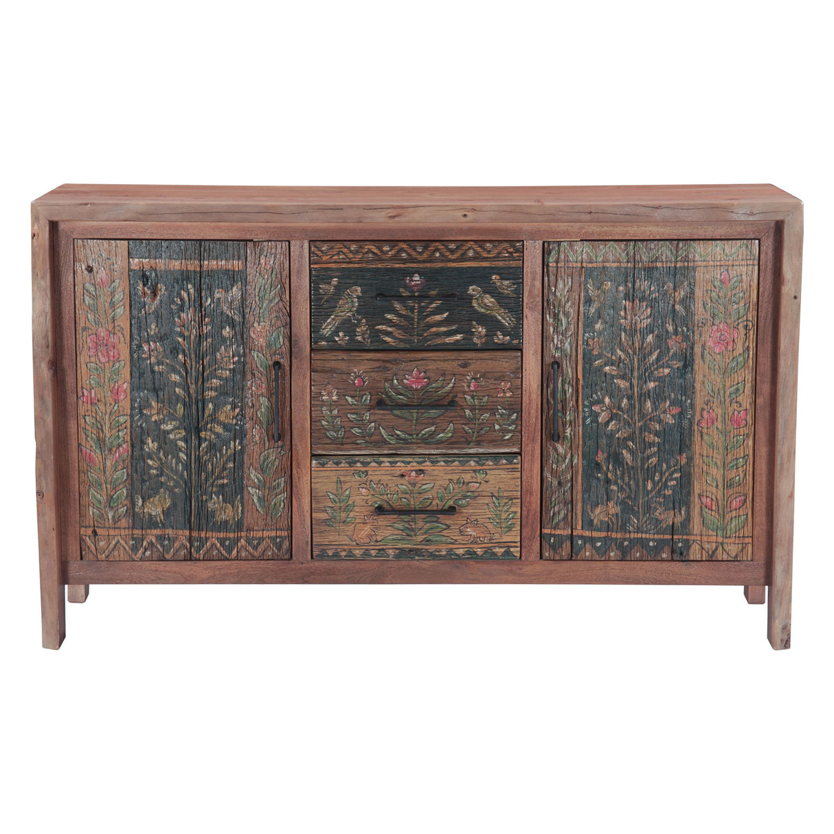 Rustic Roots 60" Hand Painted Sideboard with Two Doors and Three Drawers from Home Trends & Design - Luna Furniture