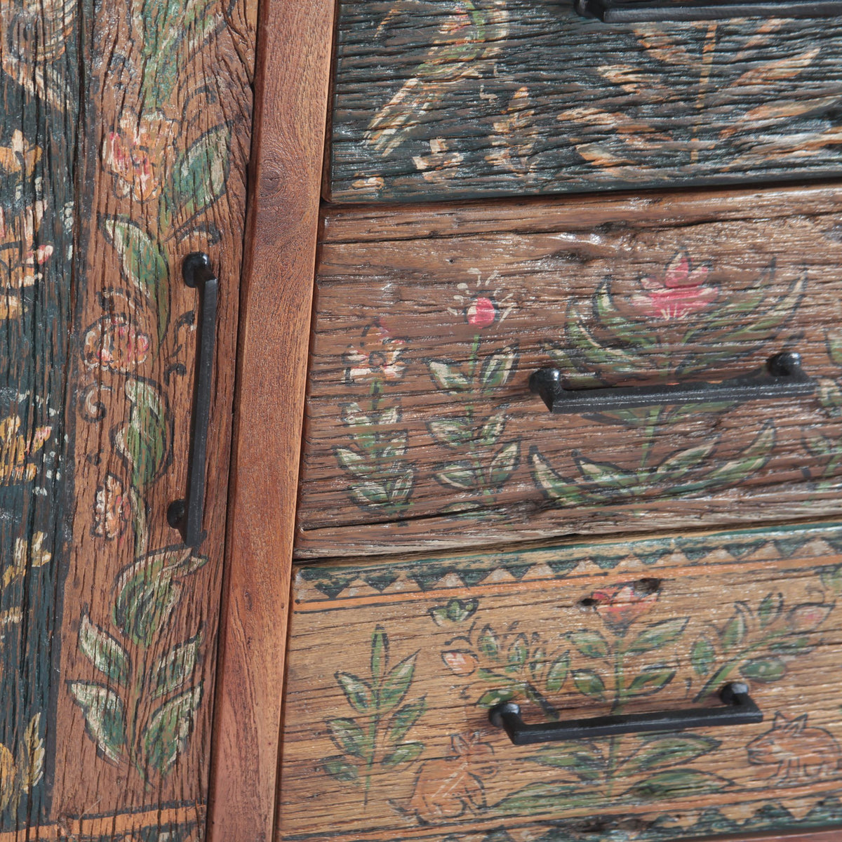 Rustic Roots 60" Hand Painted Sideboard with Two Doors and Three Drawers from Home Trends & Design - Luna Furniture