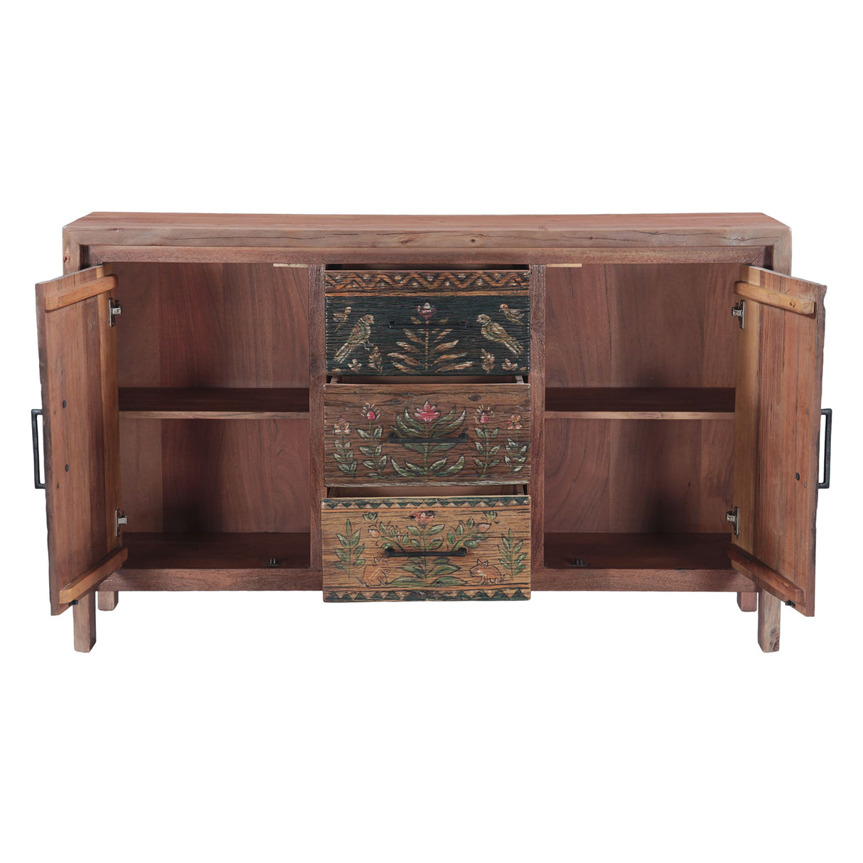 Rustic Roots 60" Hand Painted Sideboard with Two Doors and Three Drawers from Home Trends & Design - Luna Furniture