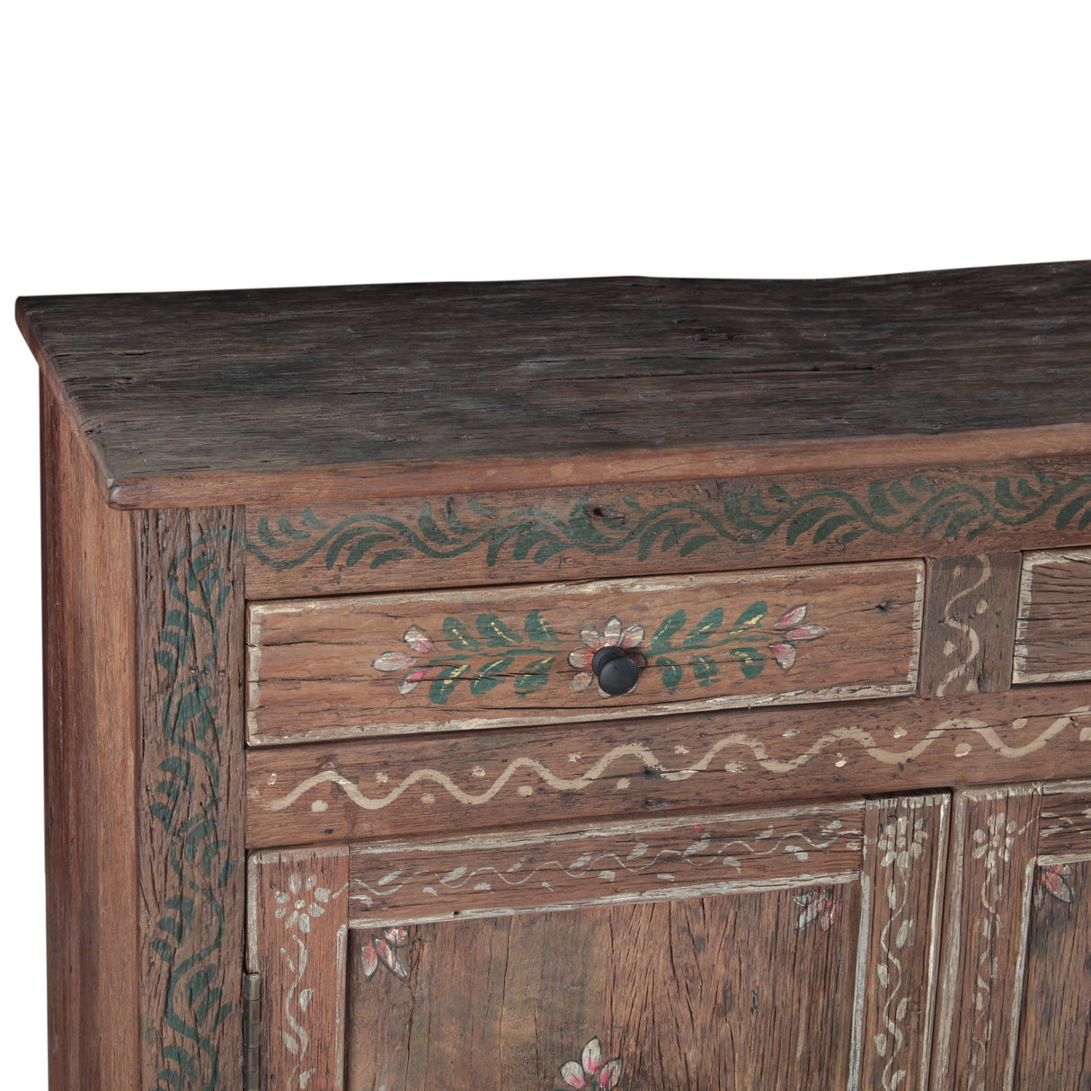 Rustic Roots 79" Hand Painted Sideboard with Four Doors and Four Drawers from Home Trends & Design - Luna Furniture