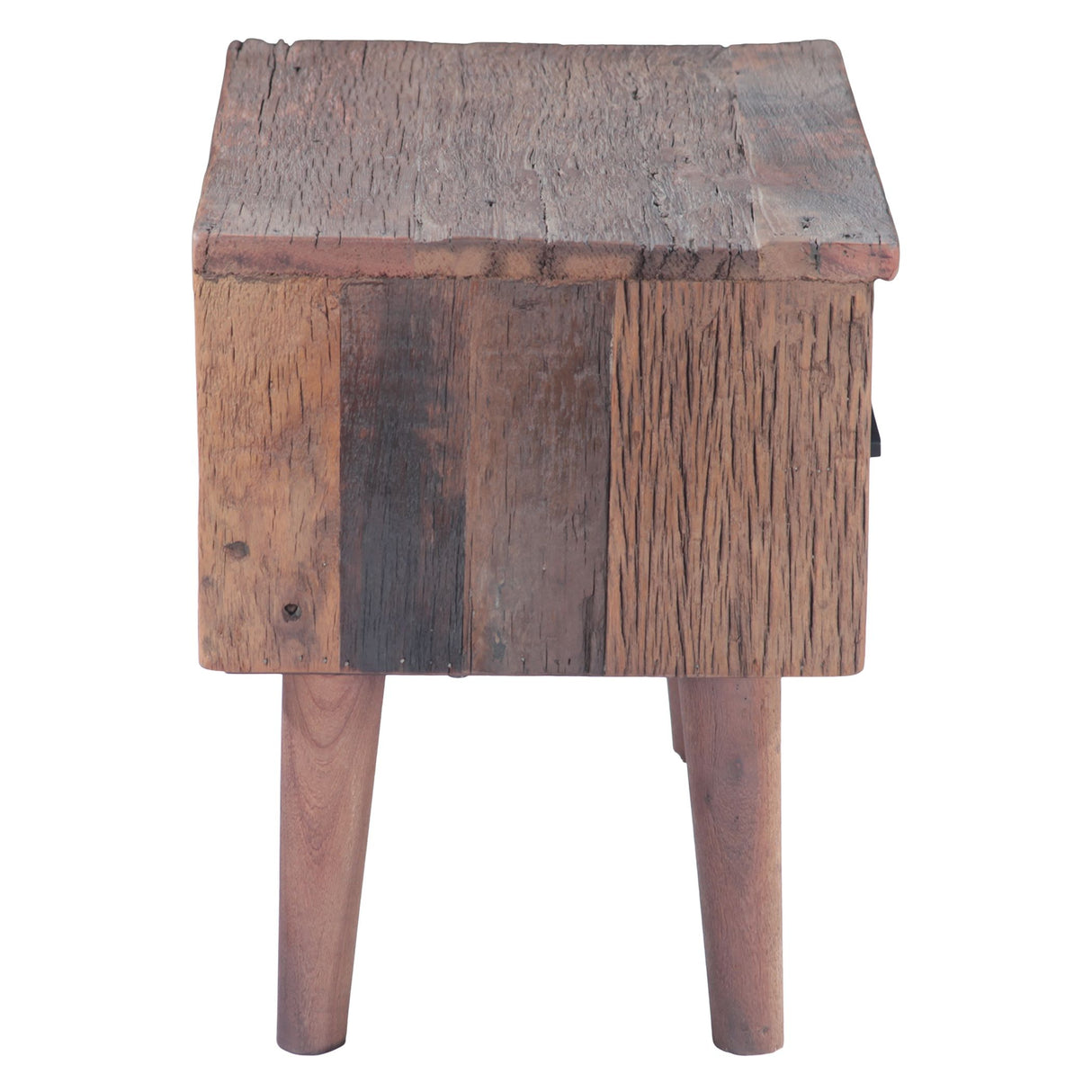 Rustic Roots 22" Hand Painted Square Side Table with Two Drawers from Home Trends & Design - Luna Furniture