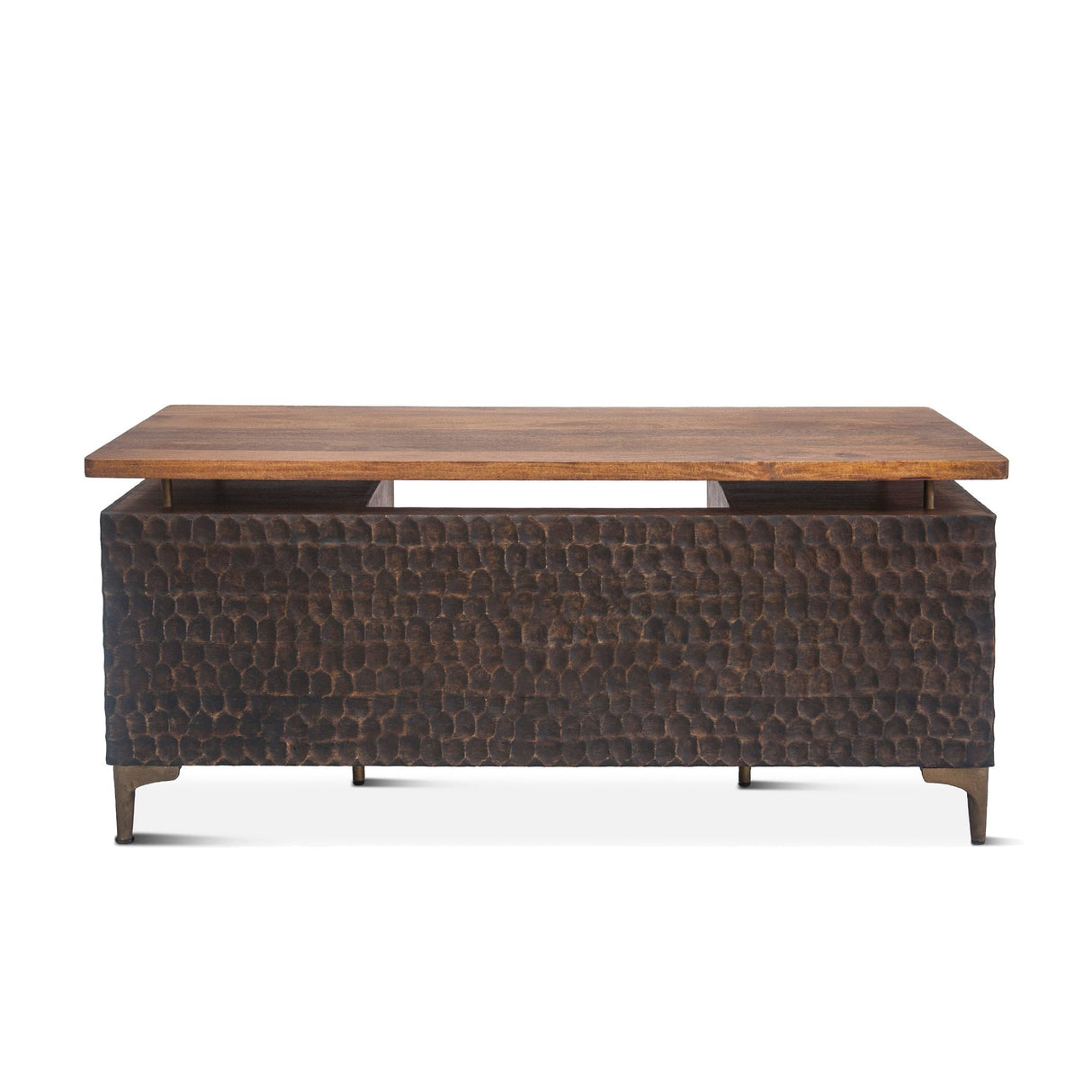 Santa Cruz 66" Office Desk in Two Tone from Home Trends & Design - Luna Furniture
