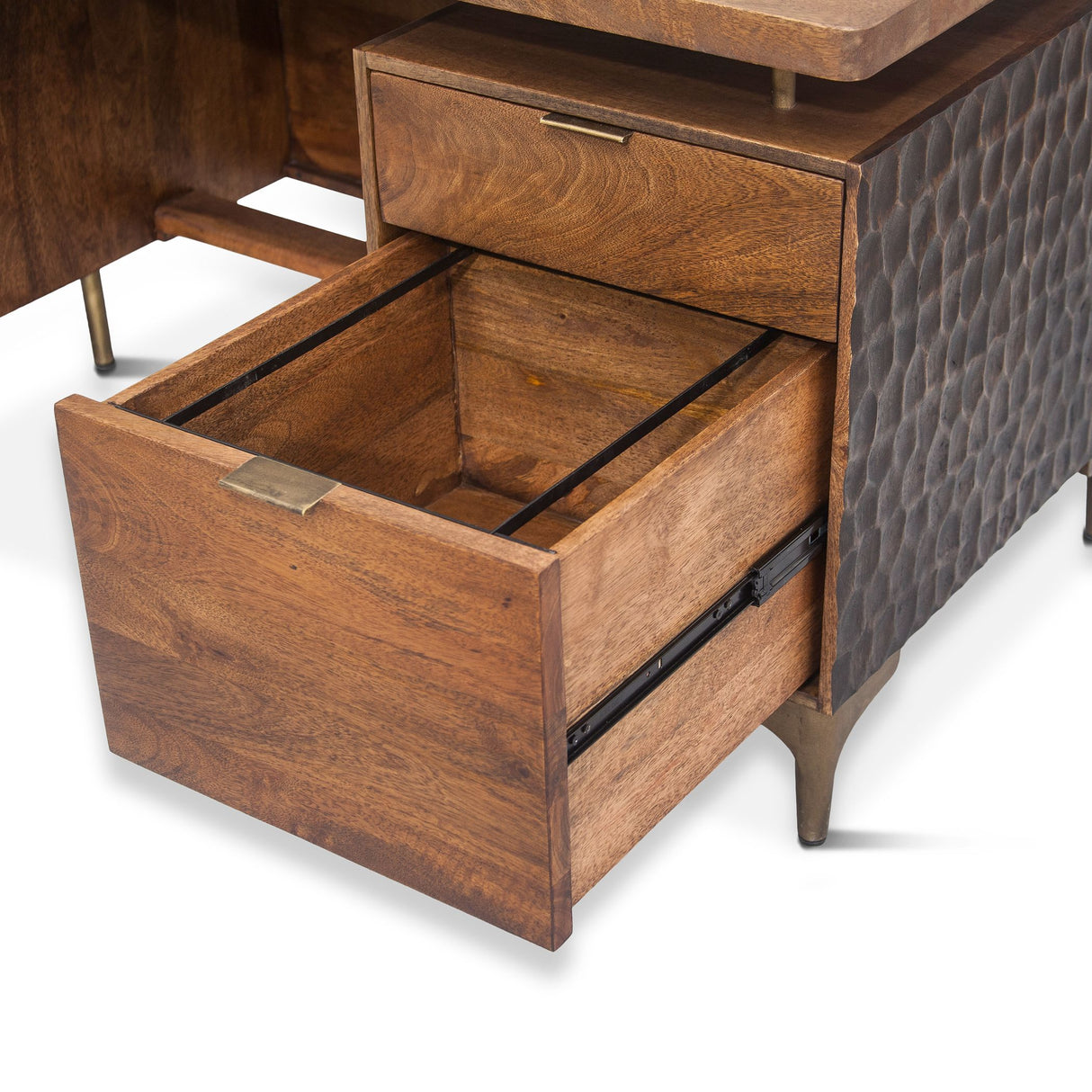 Santa Cruz 66" Office Desk in Two Tone from Home Trends & Design - Luna Furniture