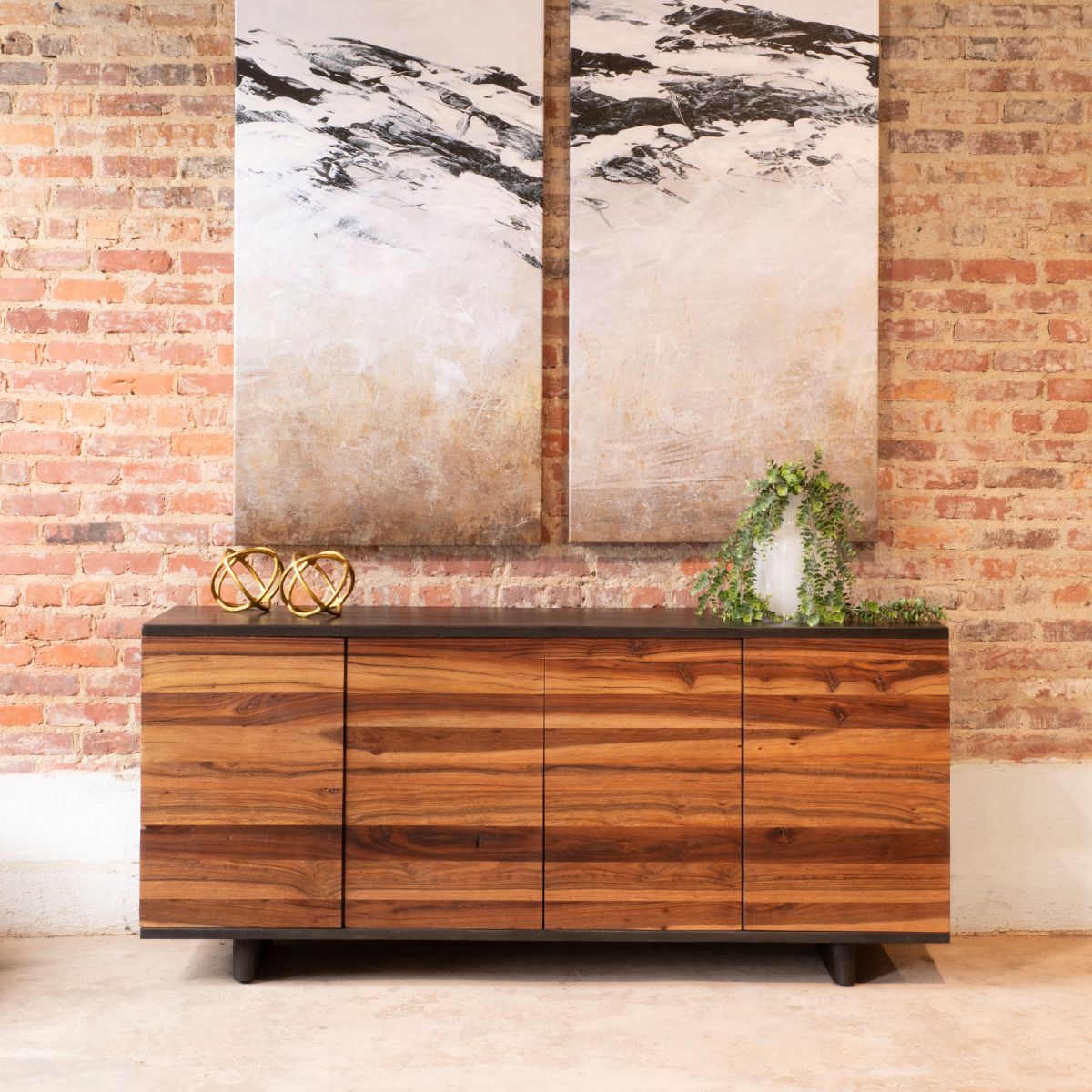 Santa Fe 72" Four Door Sideboard in Natural Saal Wood from Home Trends & Design - Luna Furniture