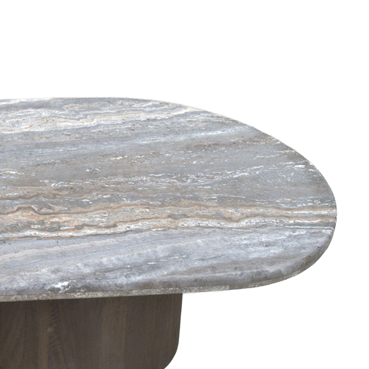 San Juan Royal Brown with Gray Travertine 75" Coffee Table from Home Trends & Design - Luna Furniture
