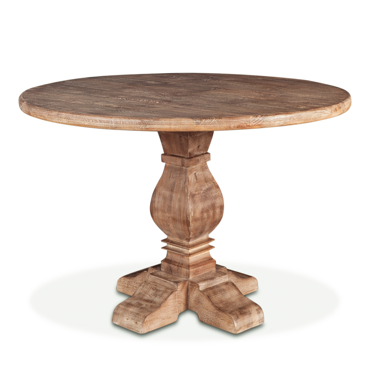San Rafael 48" Round Gathering Table in Antique Oak from Home Trends & Design - Luna Furniture