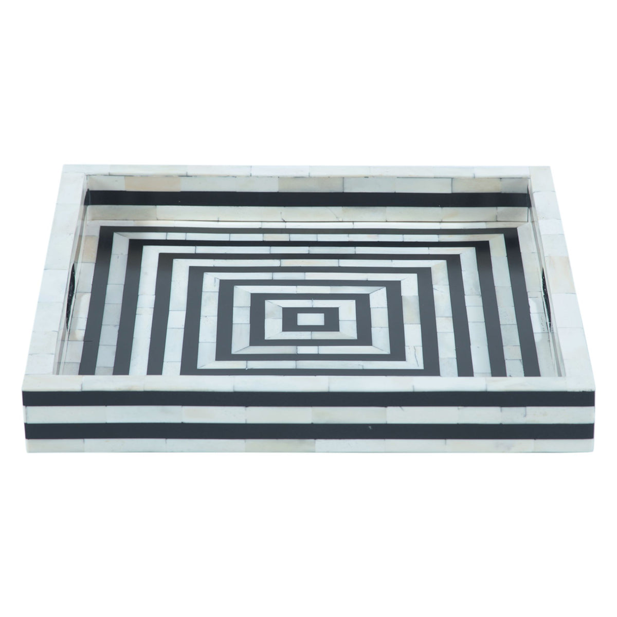 Taara Square Tray in Striped Pattern from Home Trends & Design - Luna Furniture