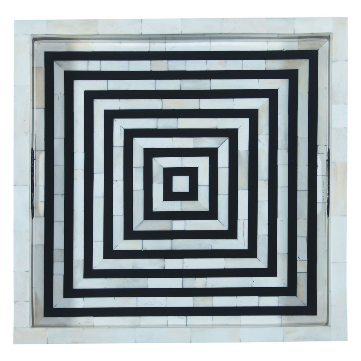 Taara Square Tray in Striped Pattern from Home Trends & Design - Luna Furniture